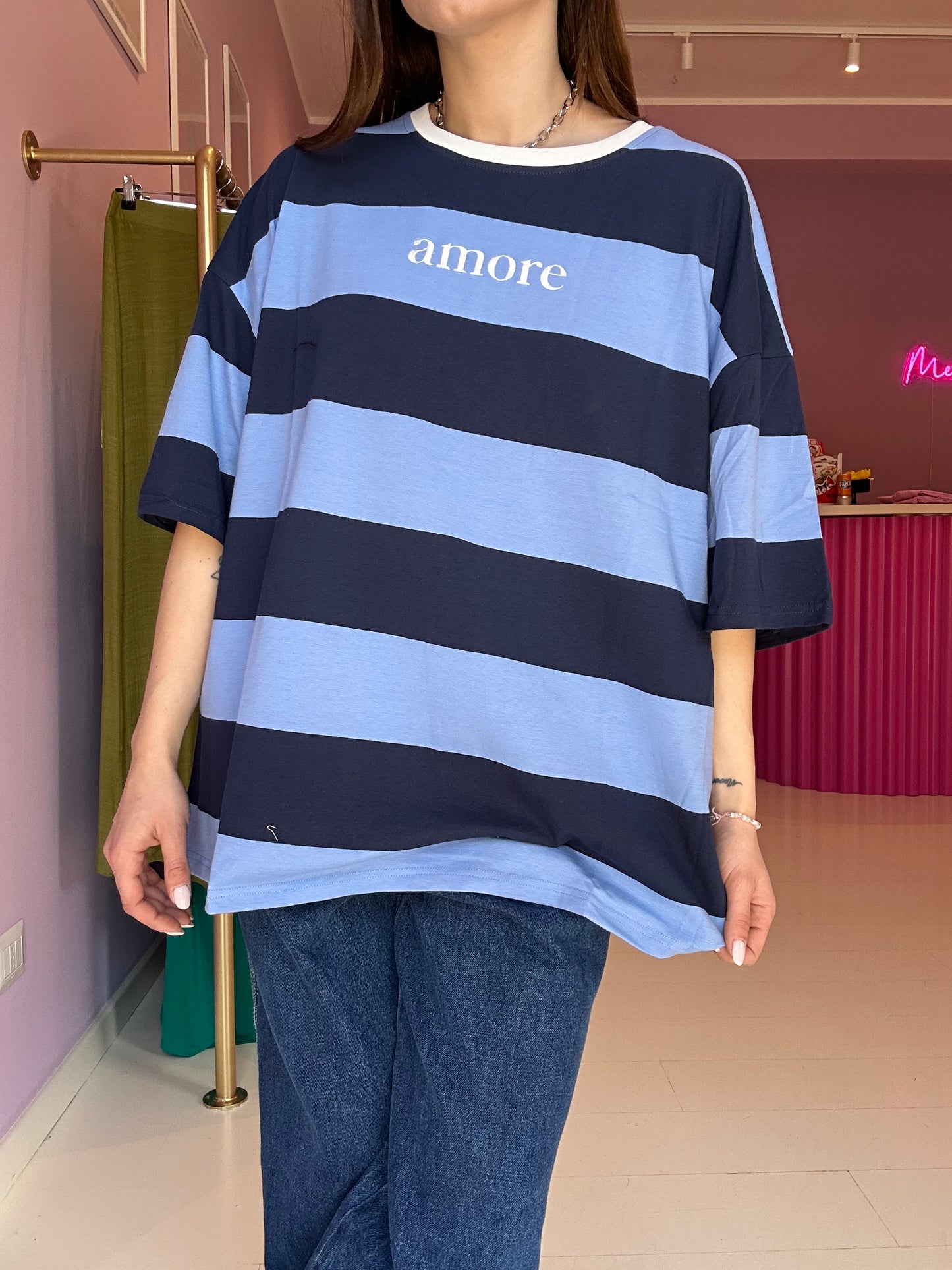 T-Shirt Amore Celeste/Blu