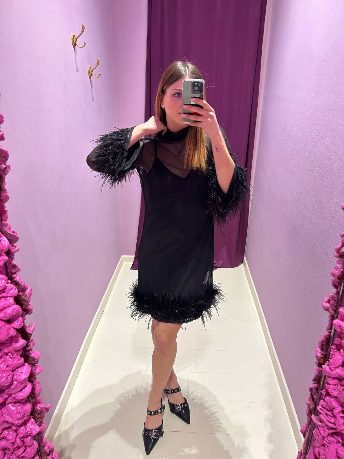 Dress Plume Nero