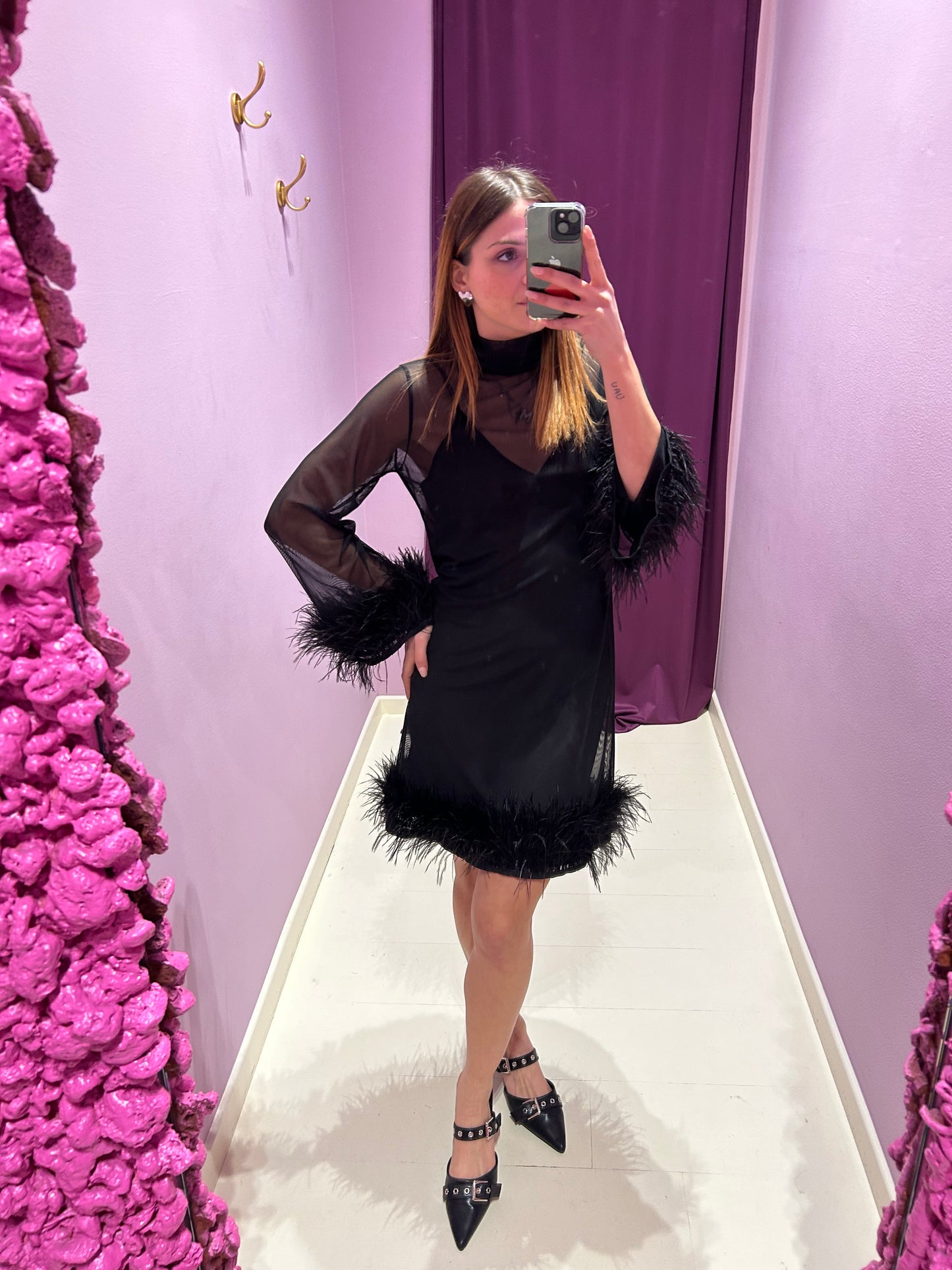 Dress Plume Nero