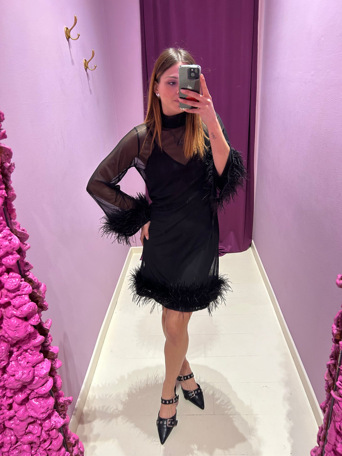 Dress Plume Nero