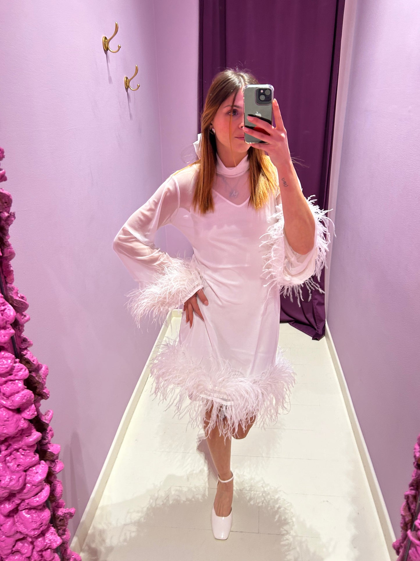 Dress Plume Bianco