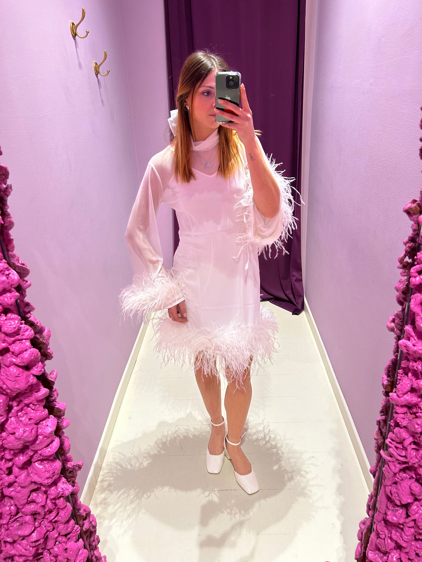 Dress Plume Bianco