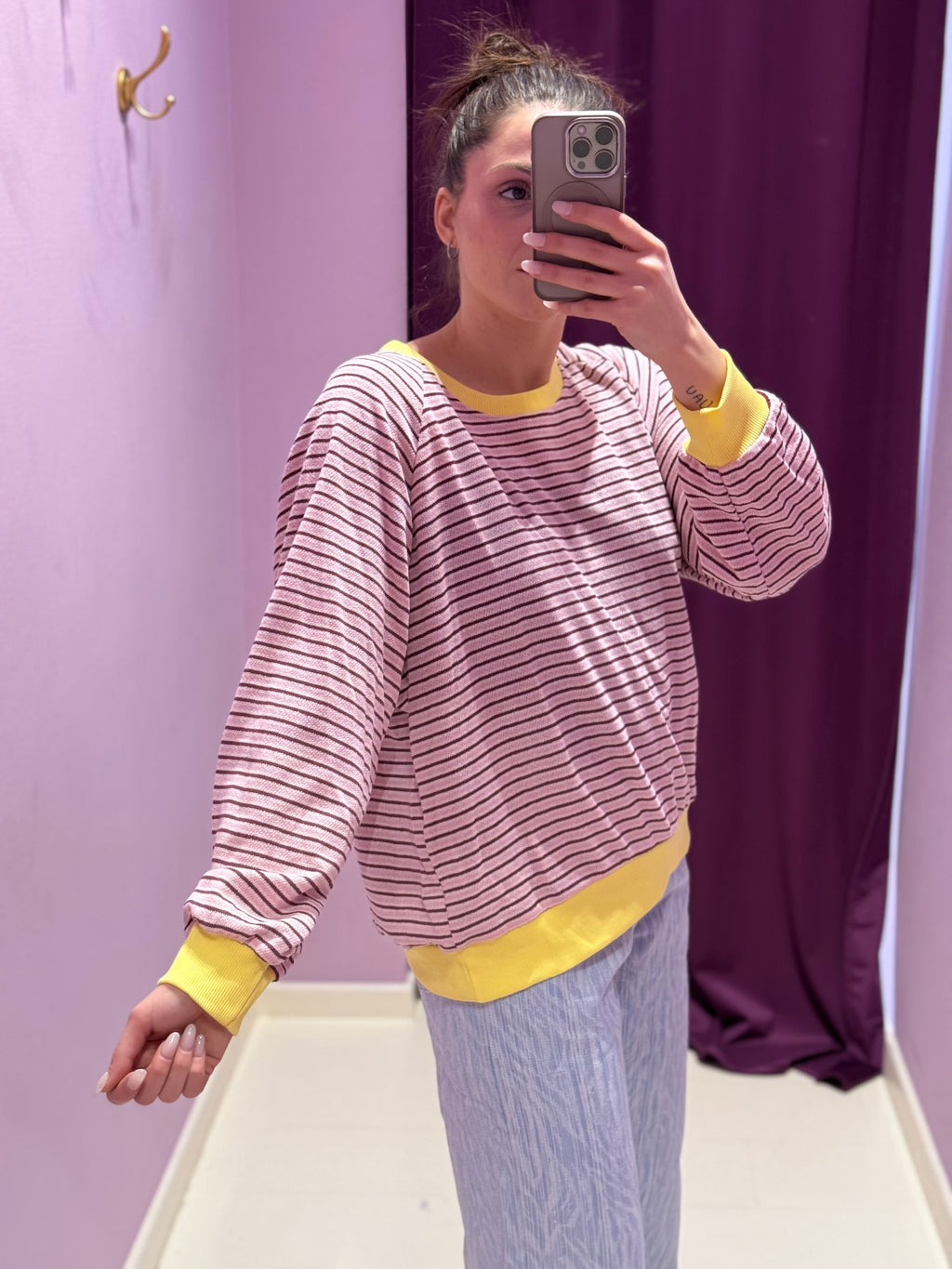 Maglia Stripes Rosa/Gialla