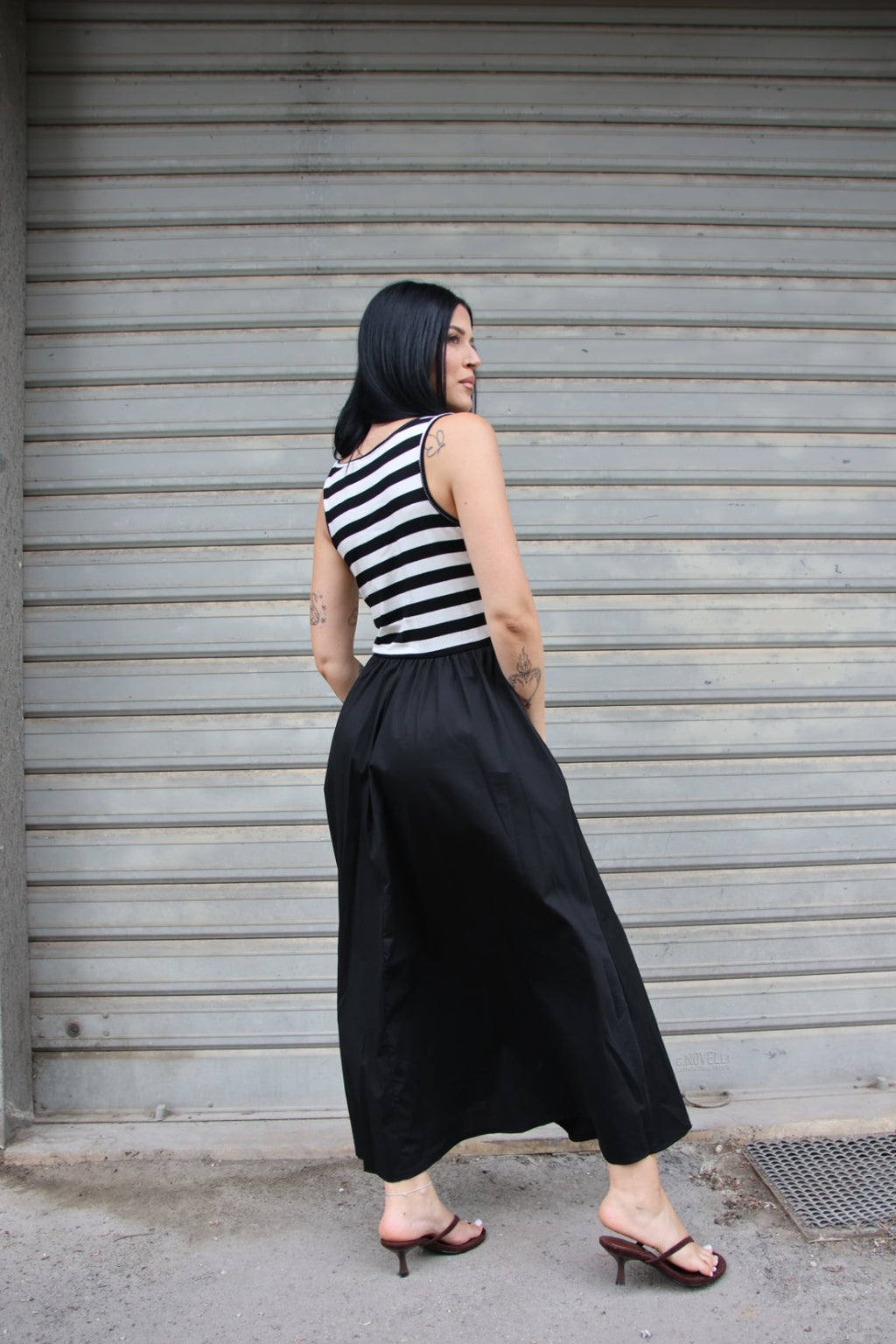 Abito Stripes Nero