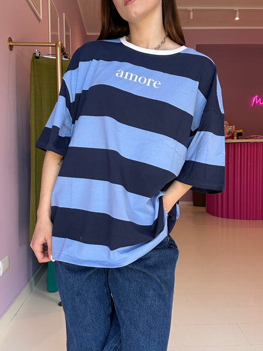 T-Shirt Amore Celeste/Blu
