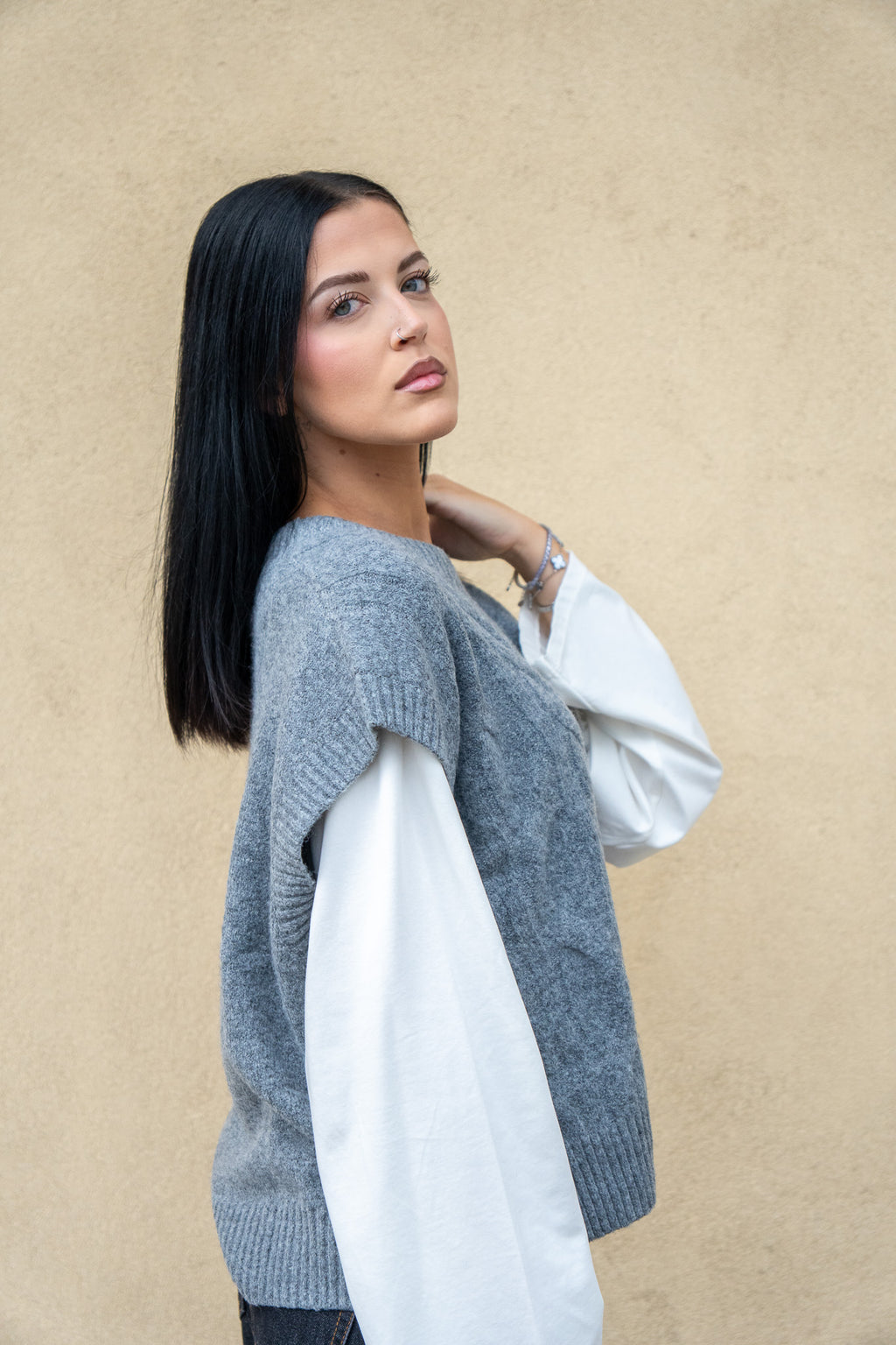 Gilet Iris Grigio
