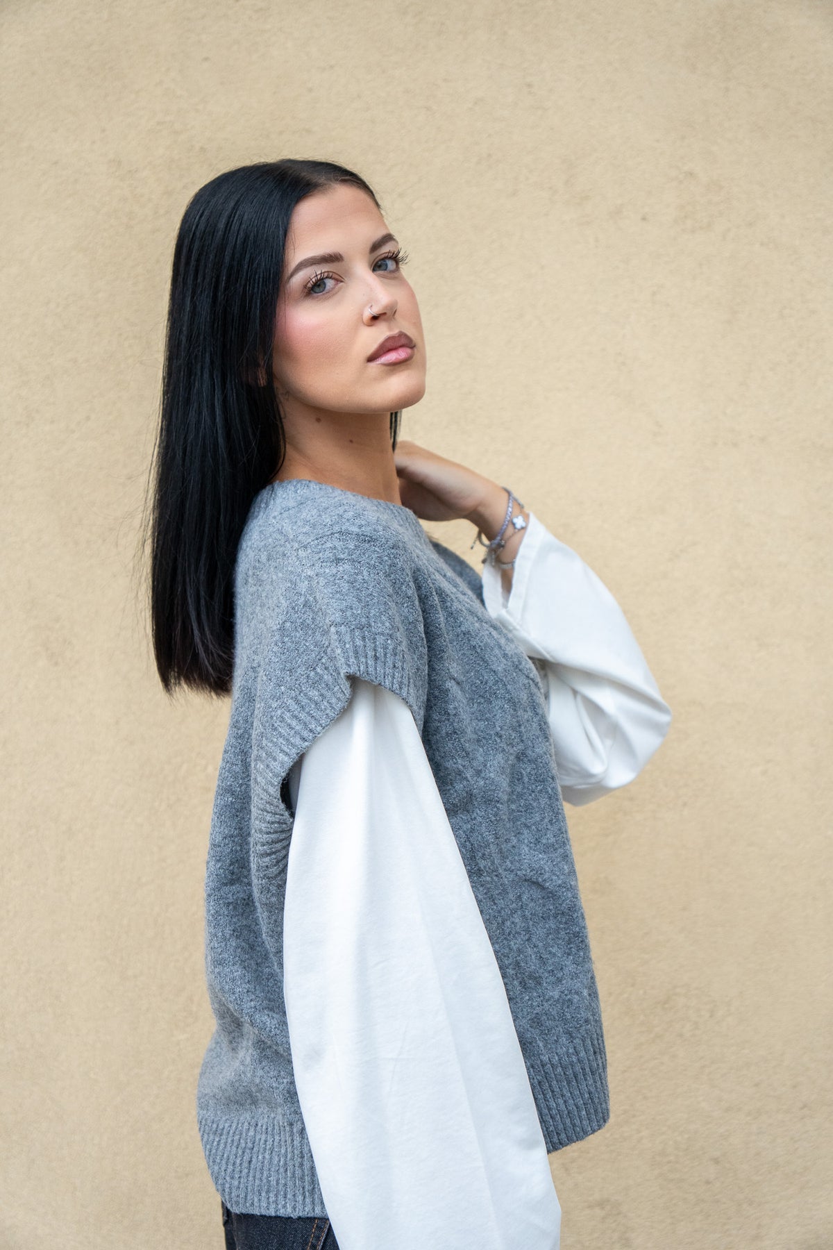 Gilet Iris Grigio