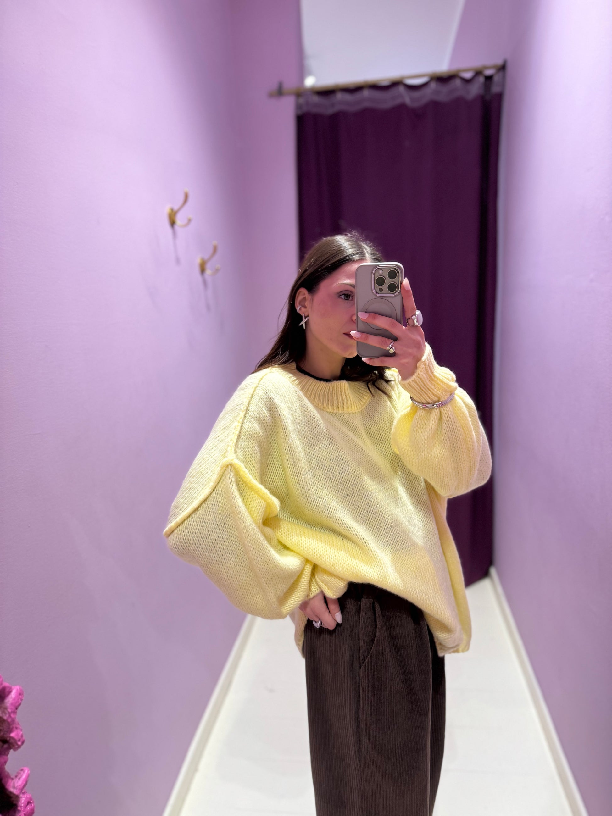 Maglione Eva Giallo Burro