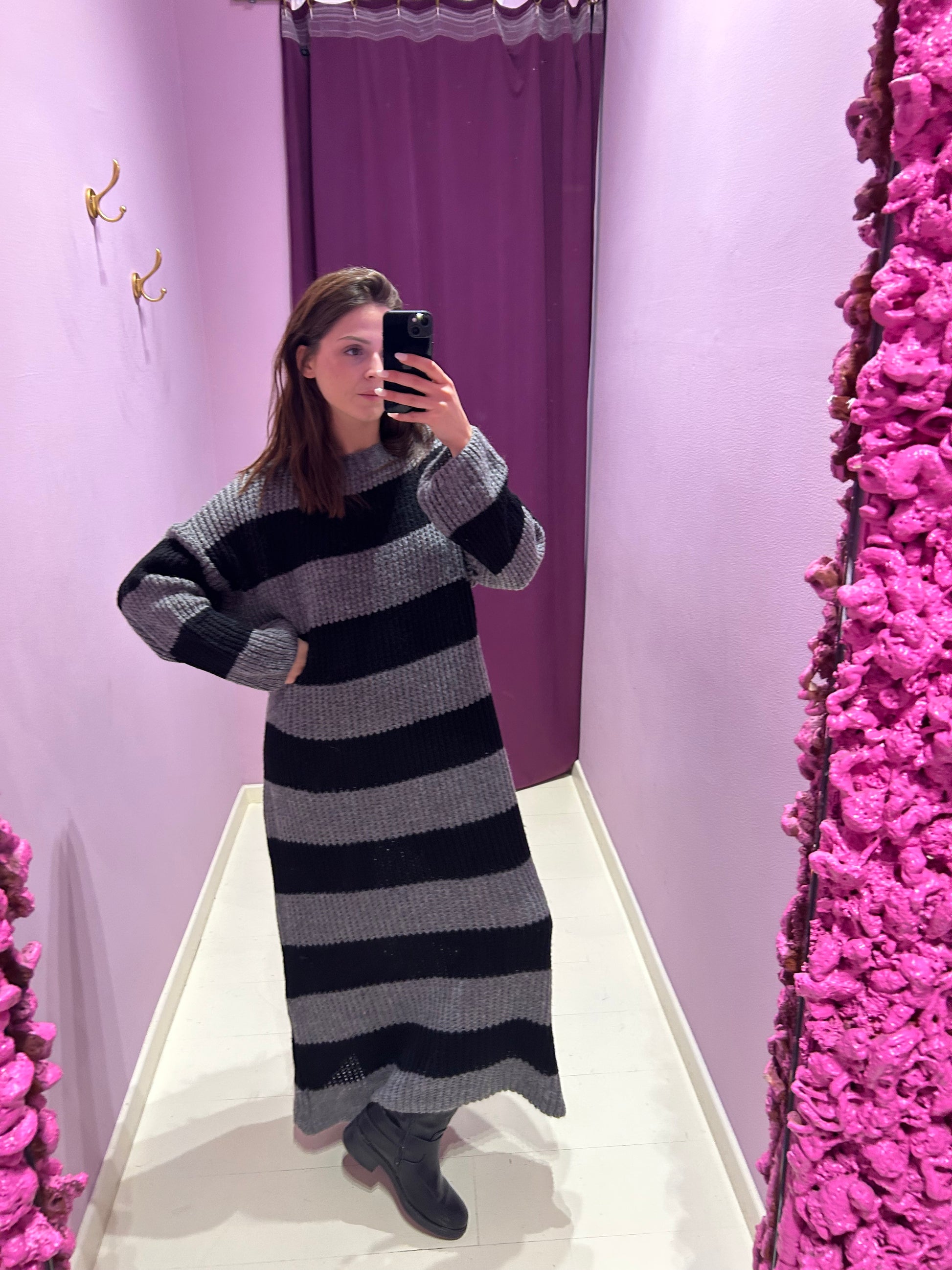 Maxi Vestito Nemo Grigio