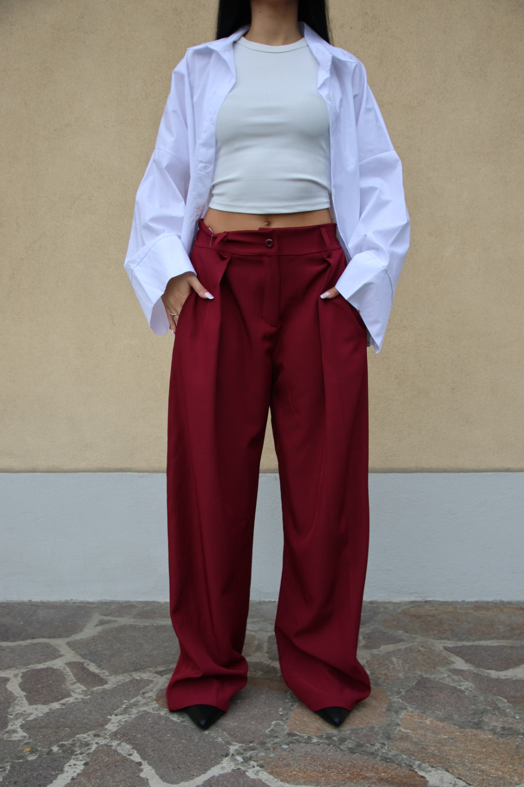 Pantalone Crizia Bordeaux