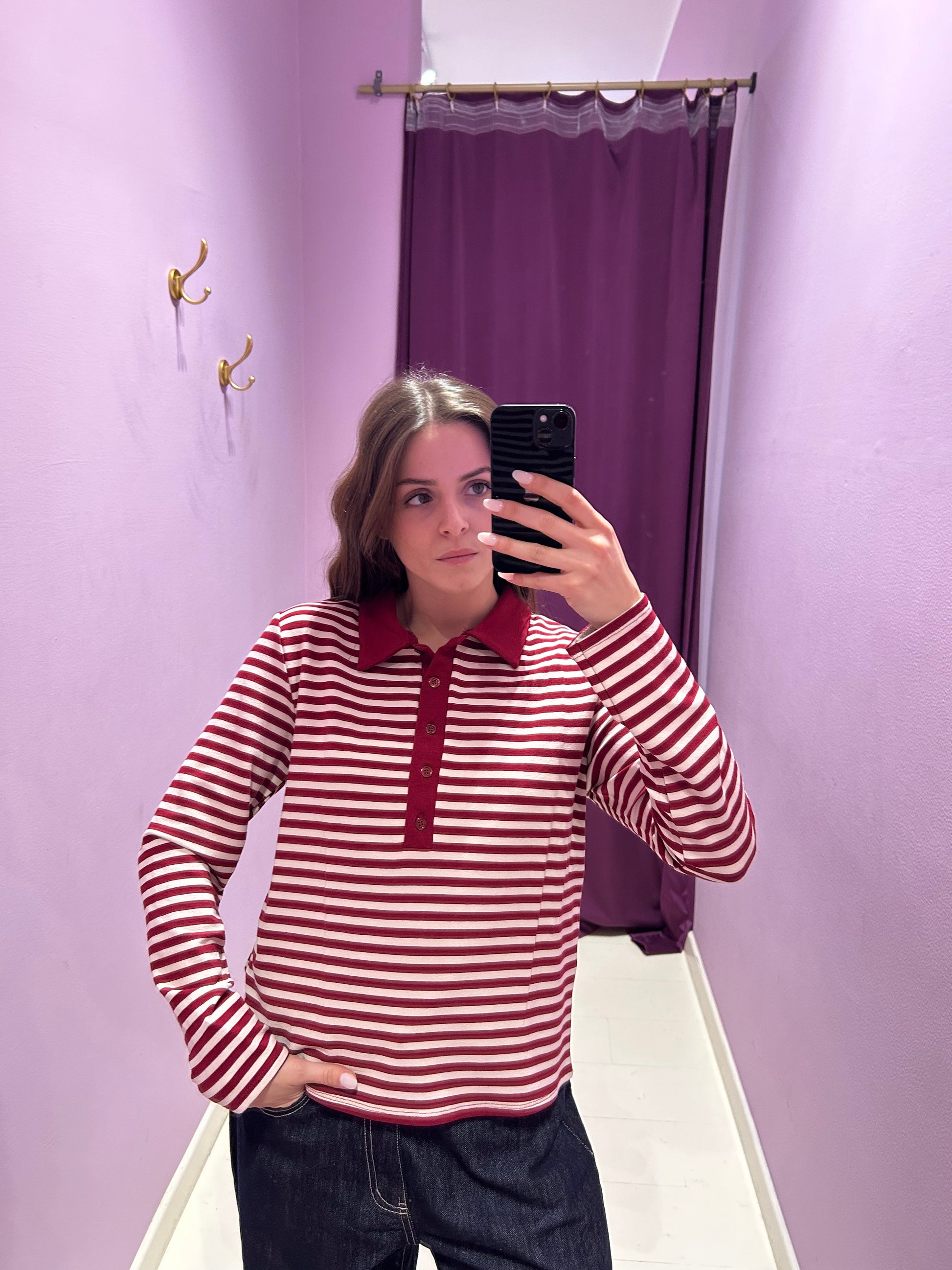 Polo Stripes Rossa