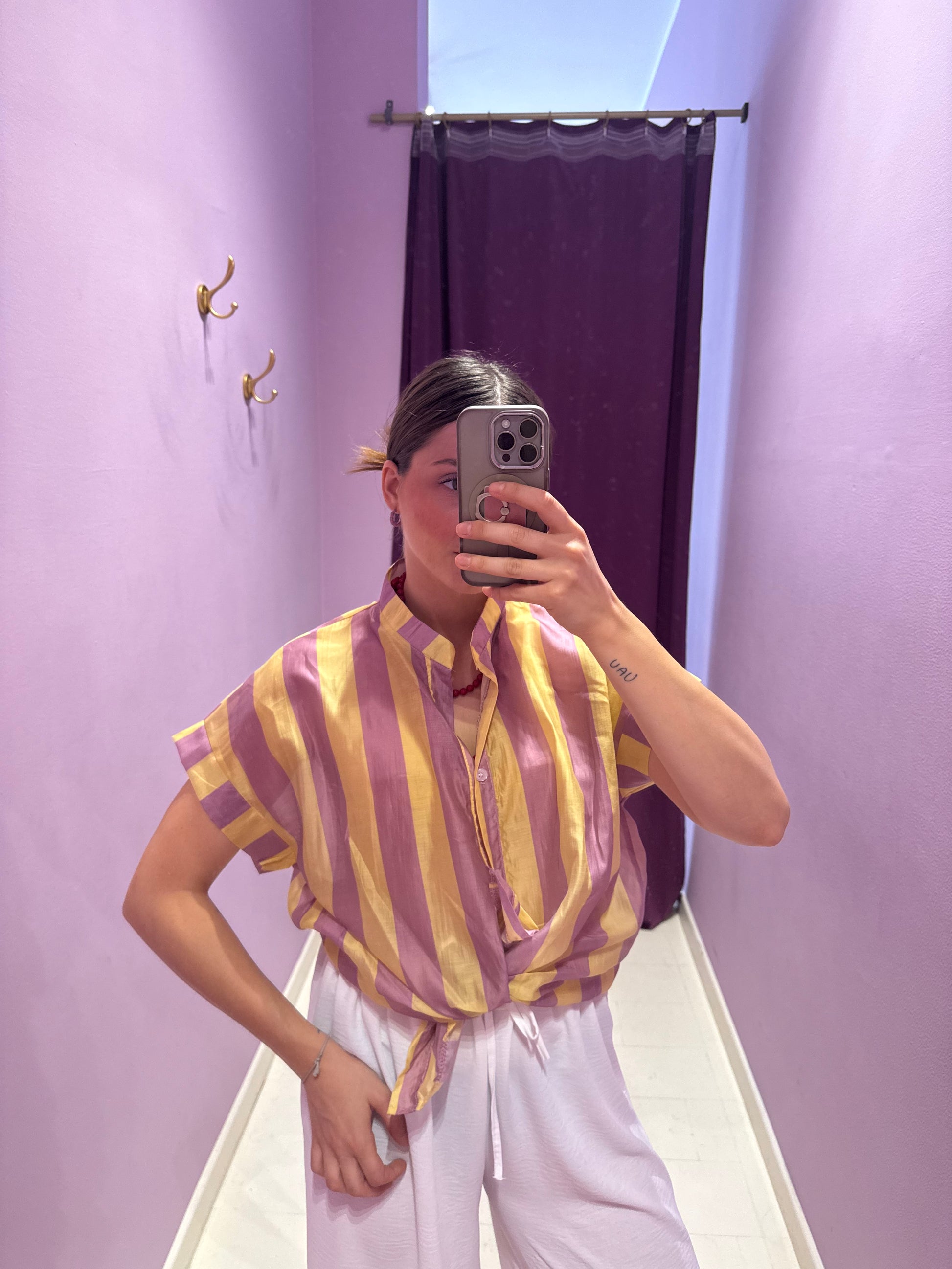Camicia Lanzarote Burro/Lilla