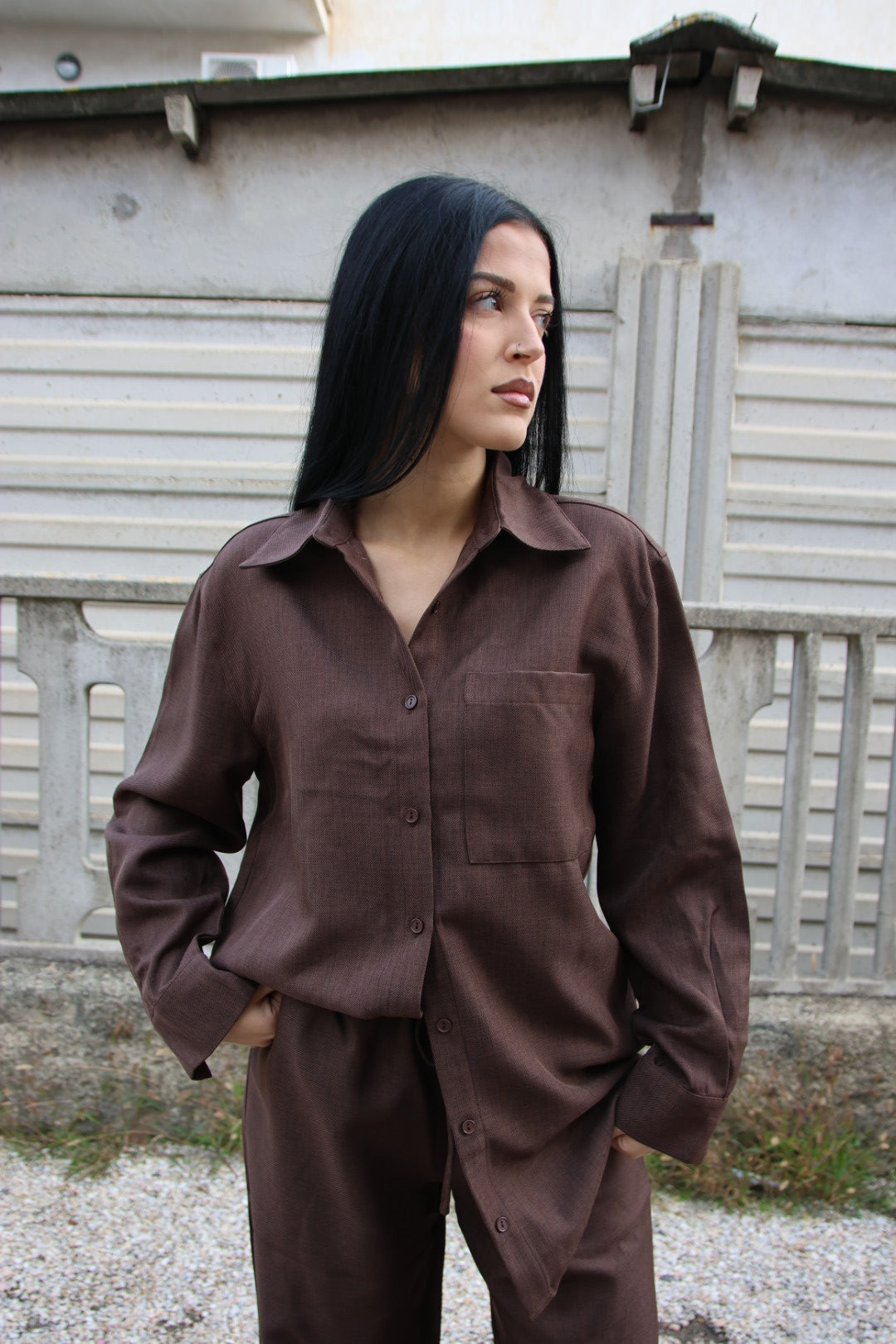 Camicia Diana Choco