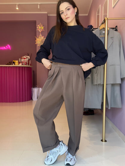 Pantalone Strappo Tortora