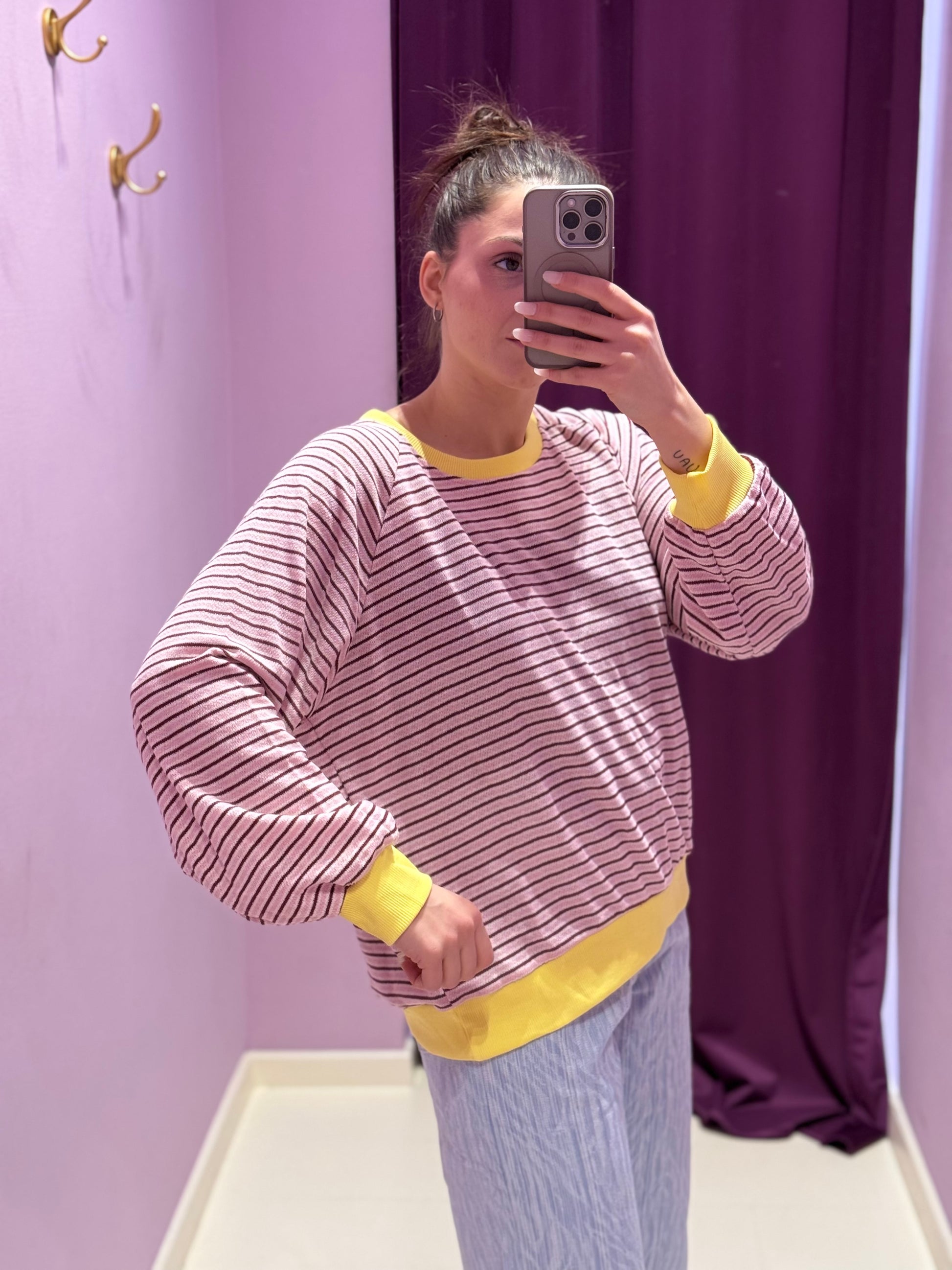 Maglia Stripes Rosa/Gialla