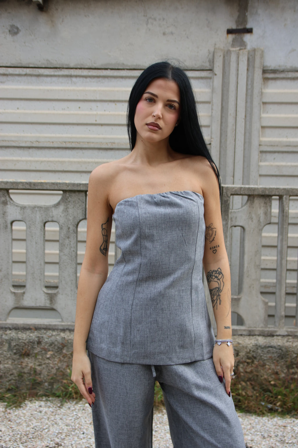 Top Diana Grigio