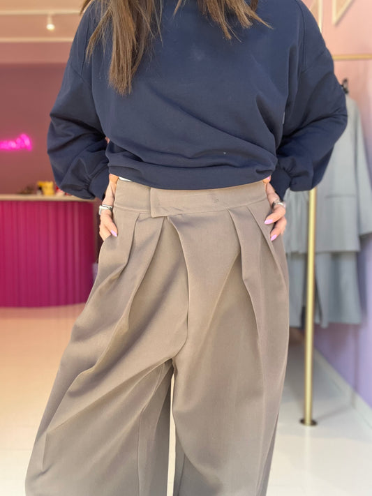 Pantalone Strappo Tortora
