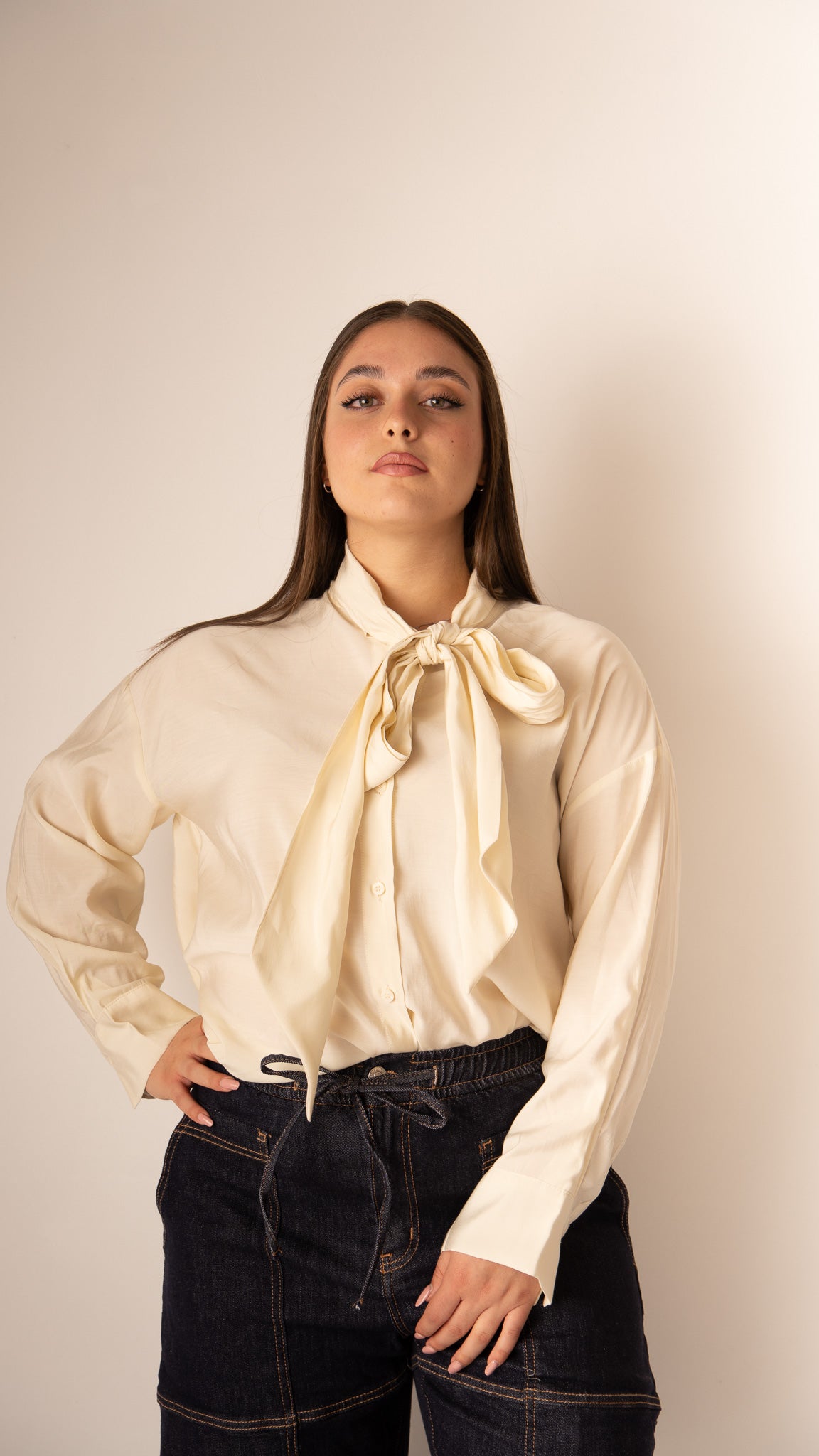 Camicia Fiocco Burro