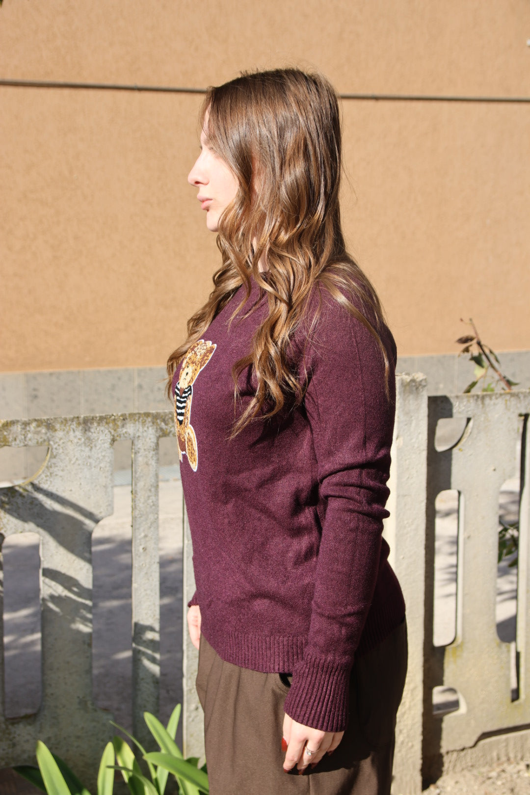 Maglioncino Teddy Bordeaux