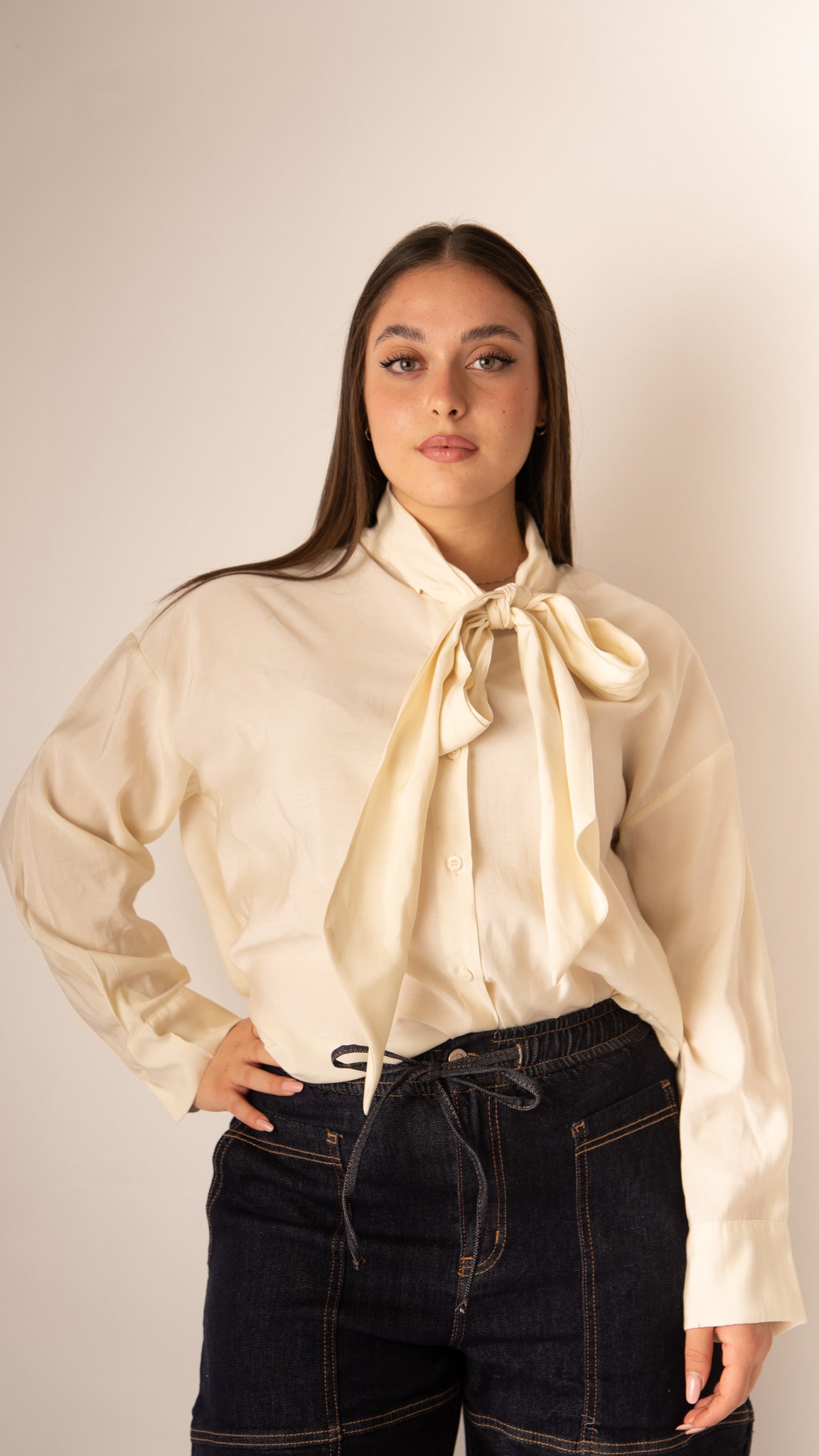 Camicia Fiocco Burro