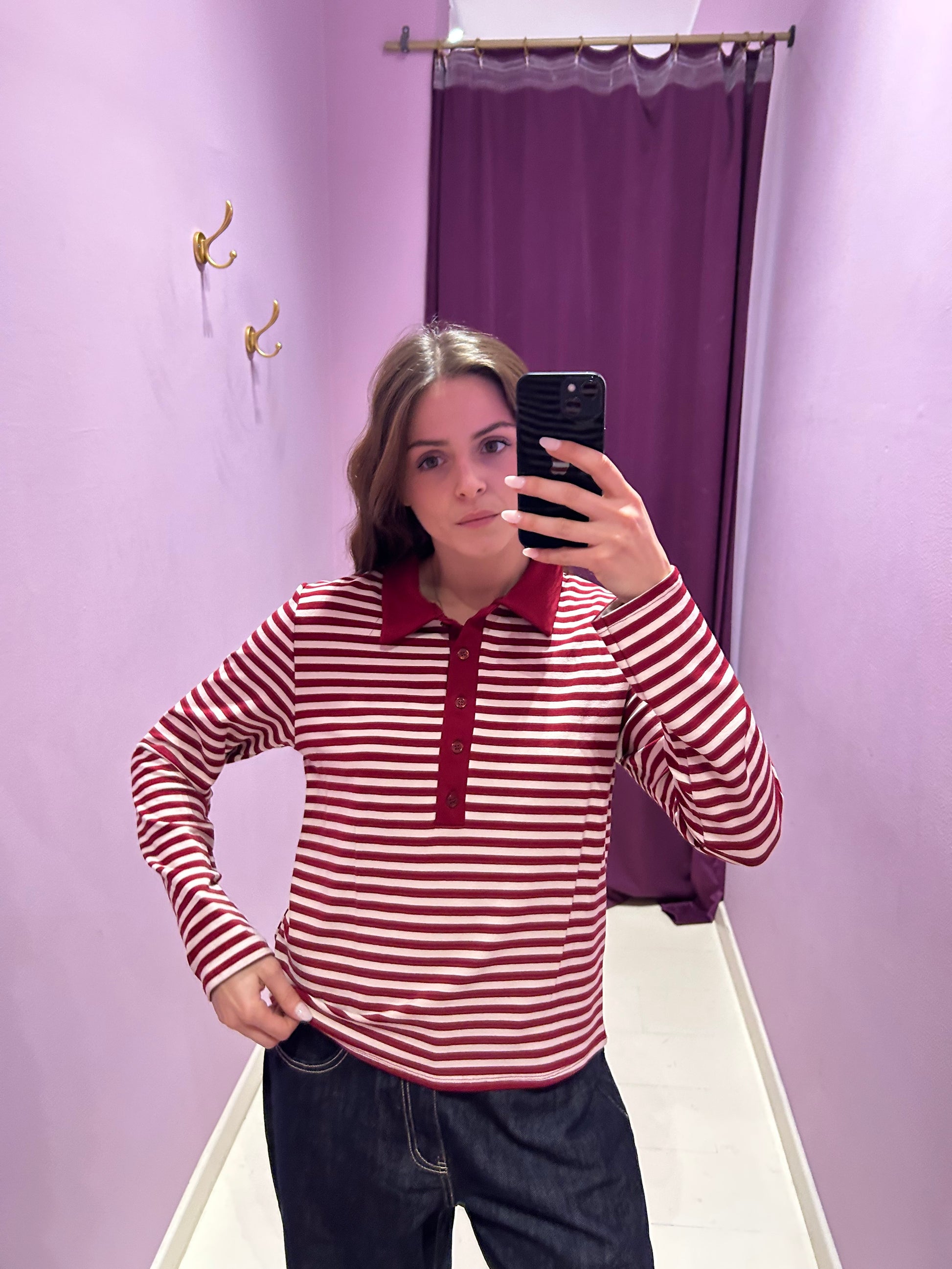 Polo Stripes Rossa