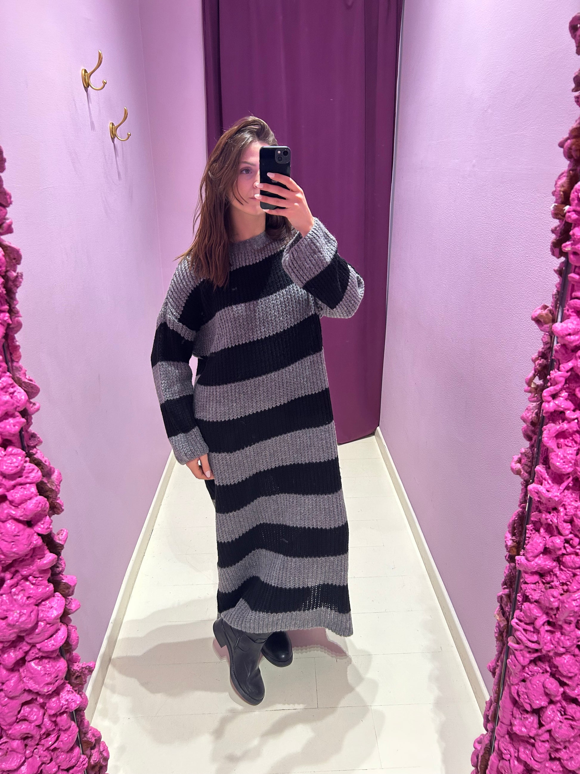 Maxi Vestito Nemo Grigio