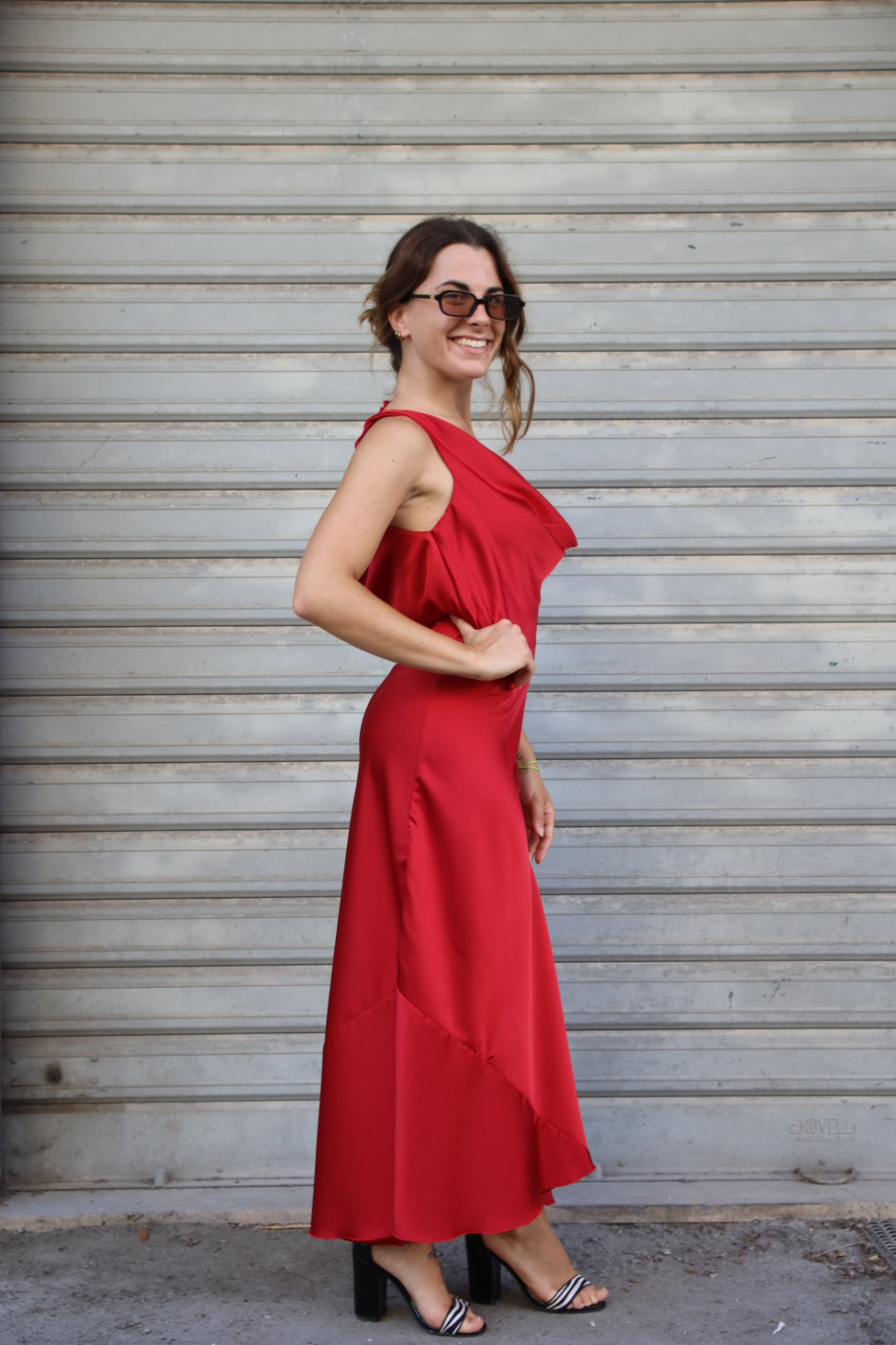 Vestito Satin Rosso