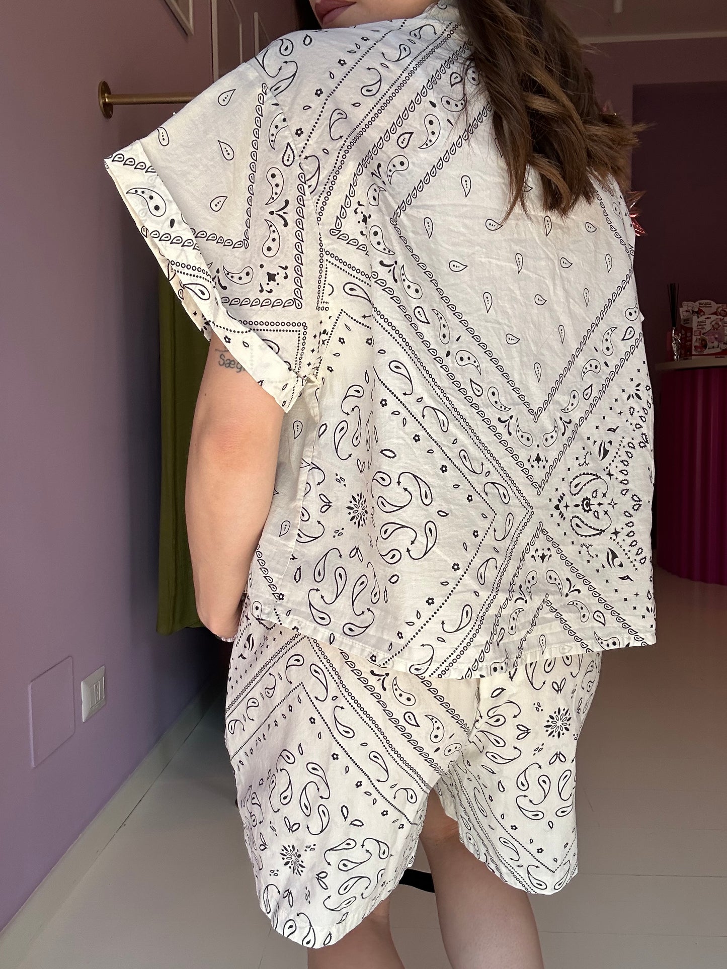Camicia Bandana Bianca