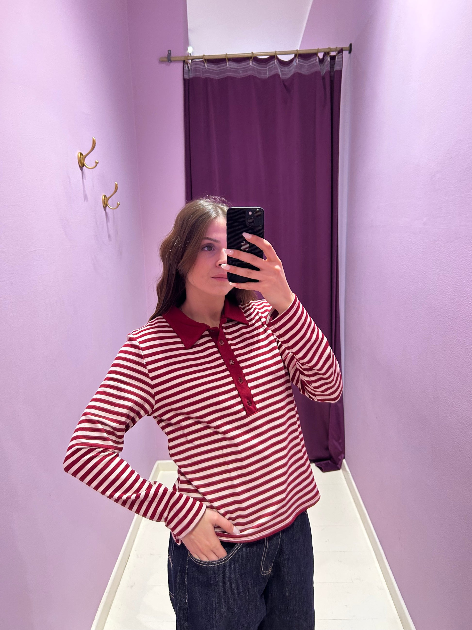 Polo Stripes Rossa