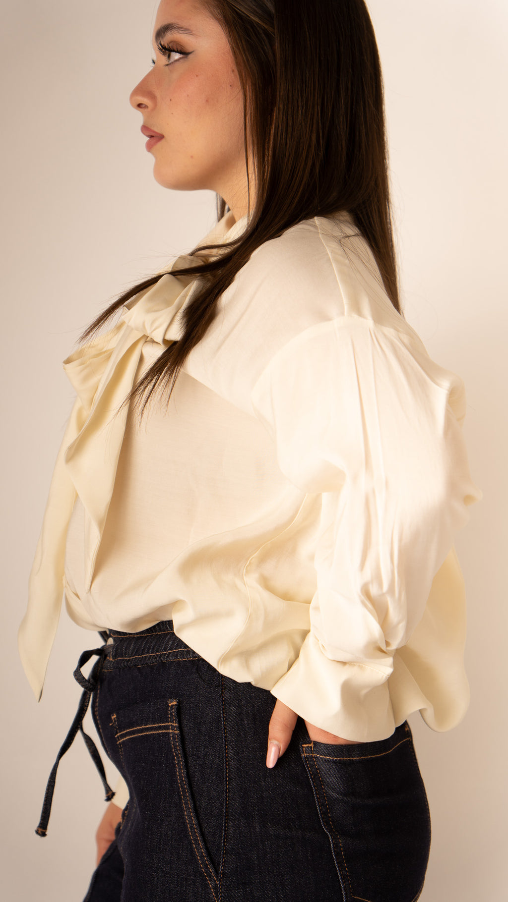 Camicia Fiocco Burro