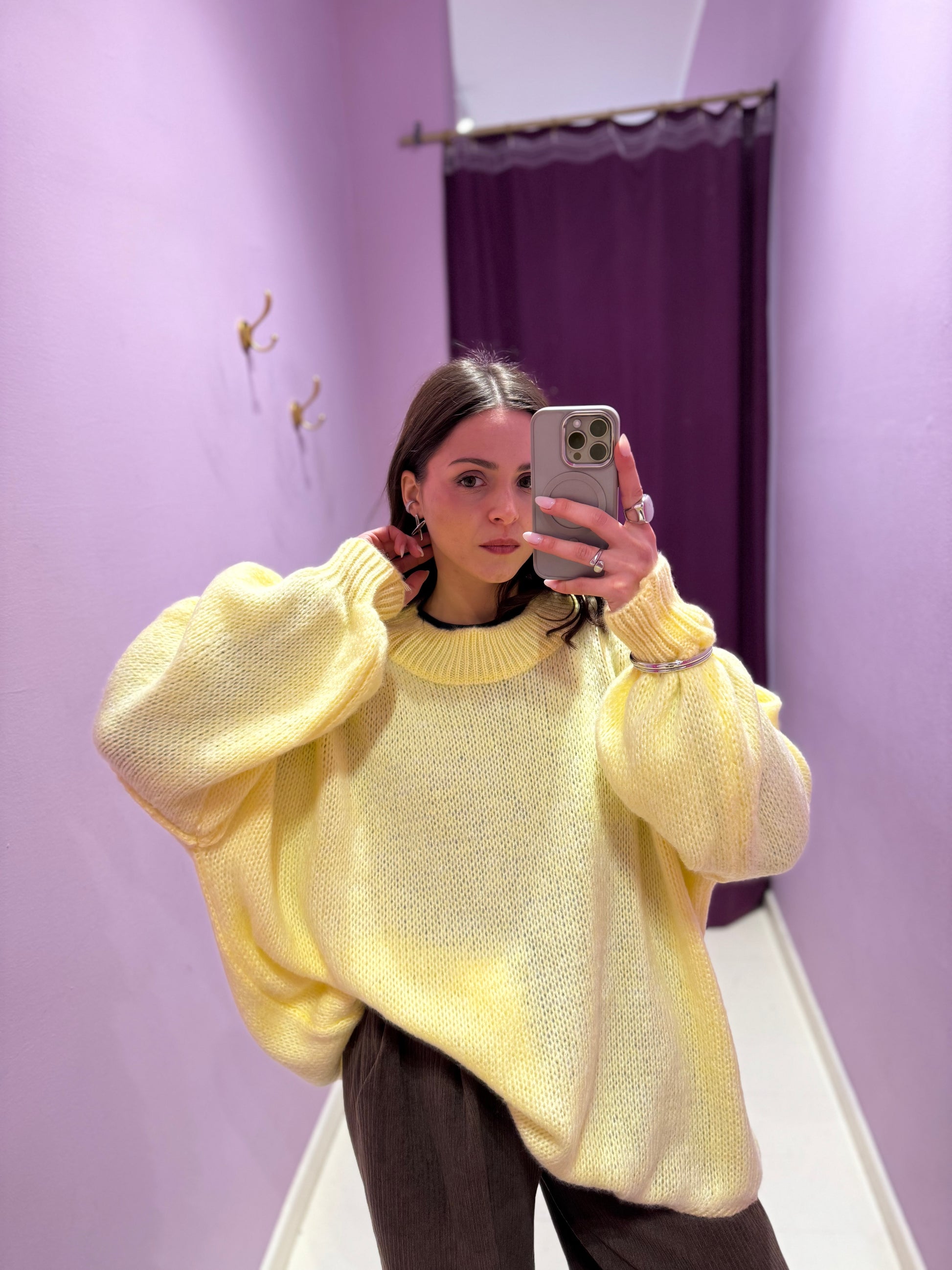 Maglione Eva Giallo Burro