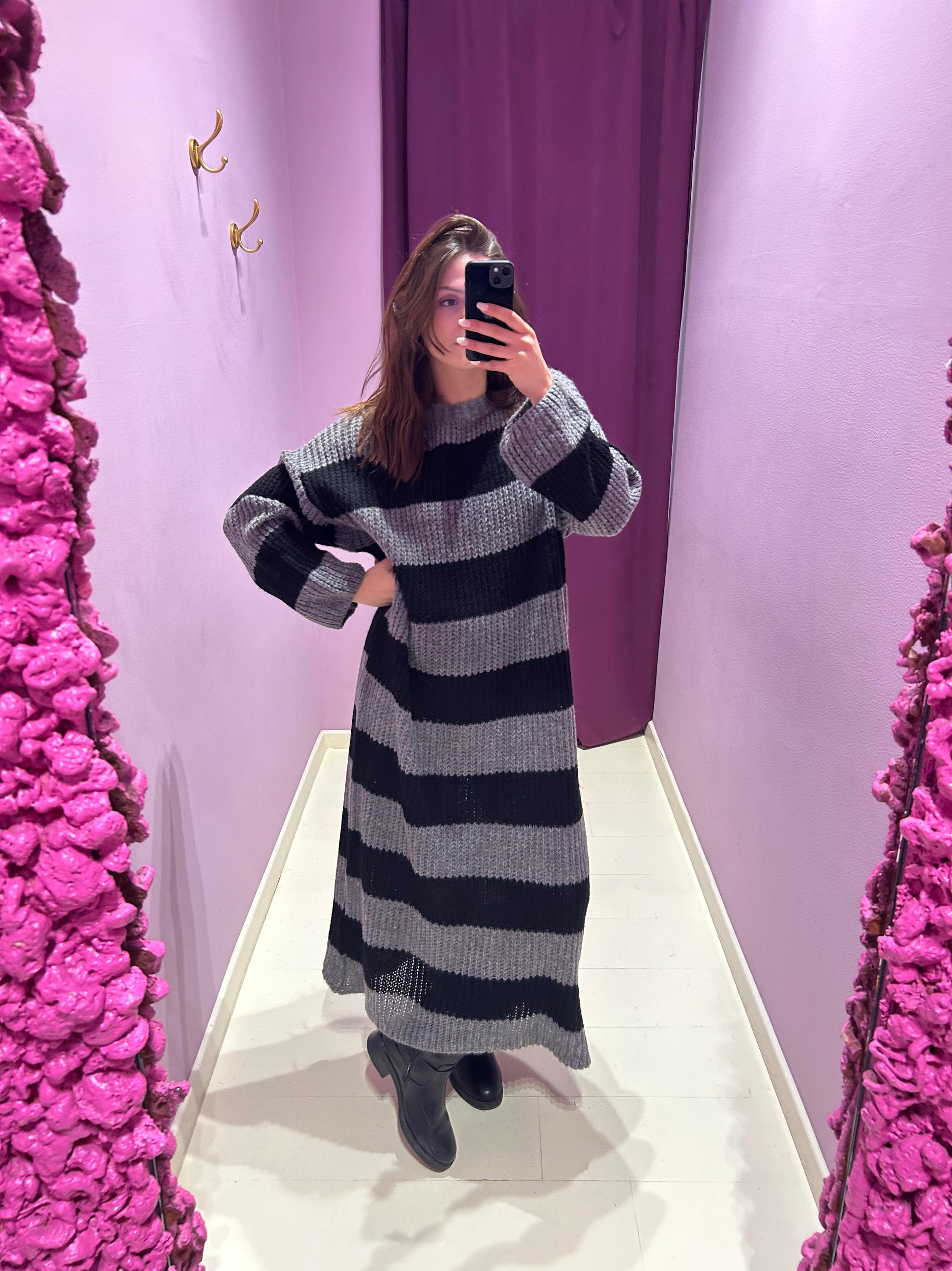 Maxi Vestito Nemo Grigio