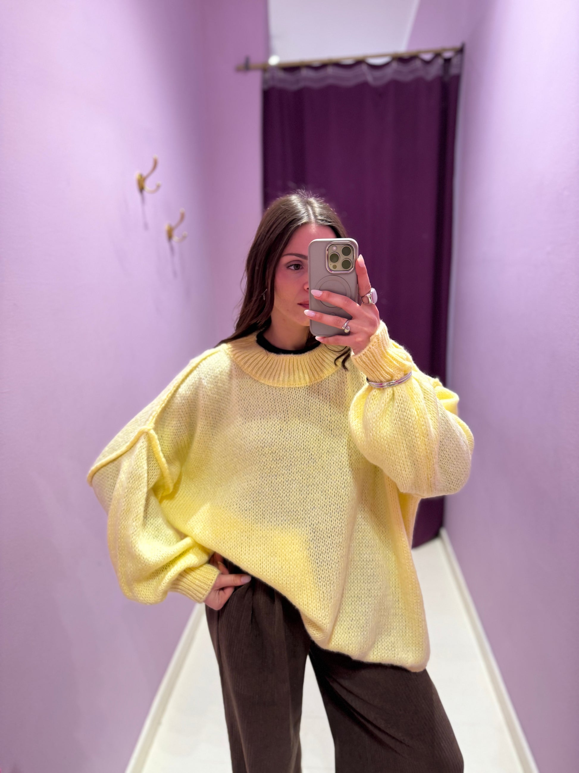 Maglione Eva Giallo Burro