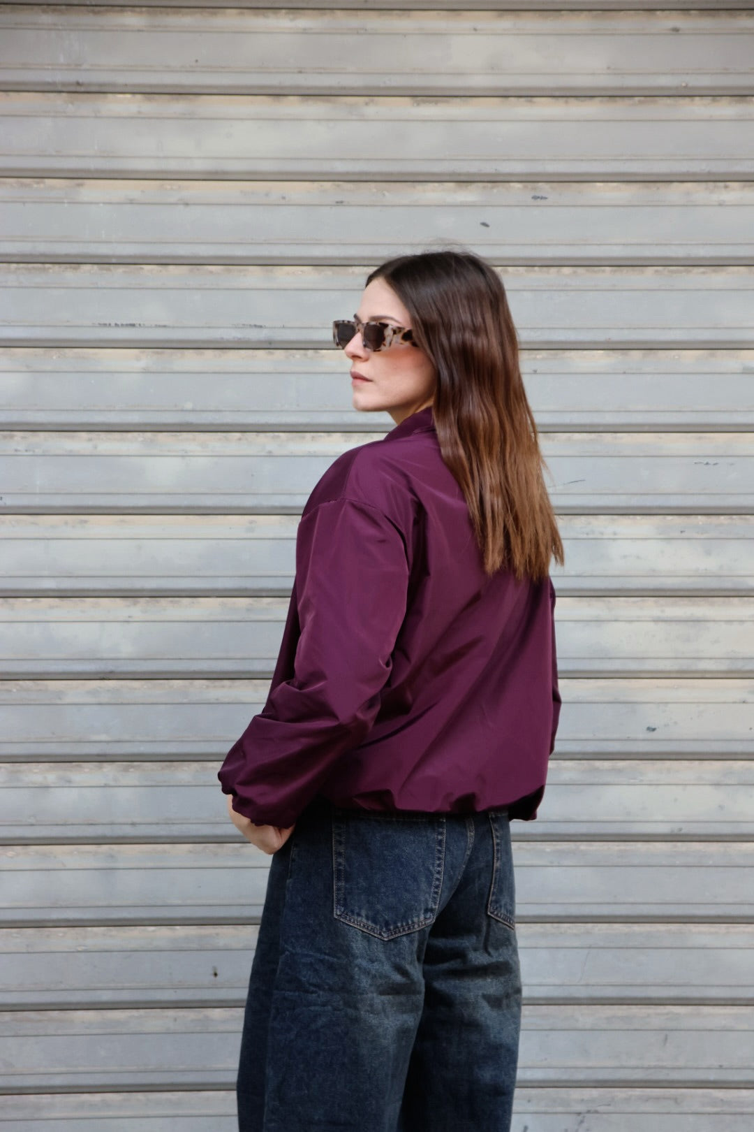 Bomber Sfoderato Delia Bordeaux
