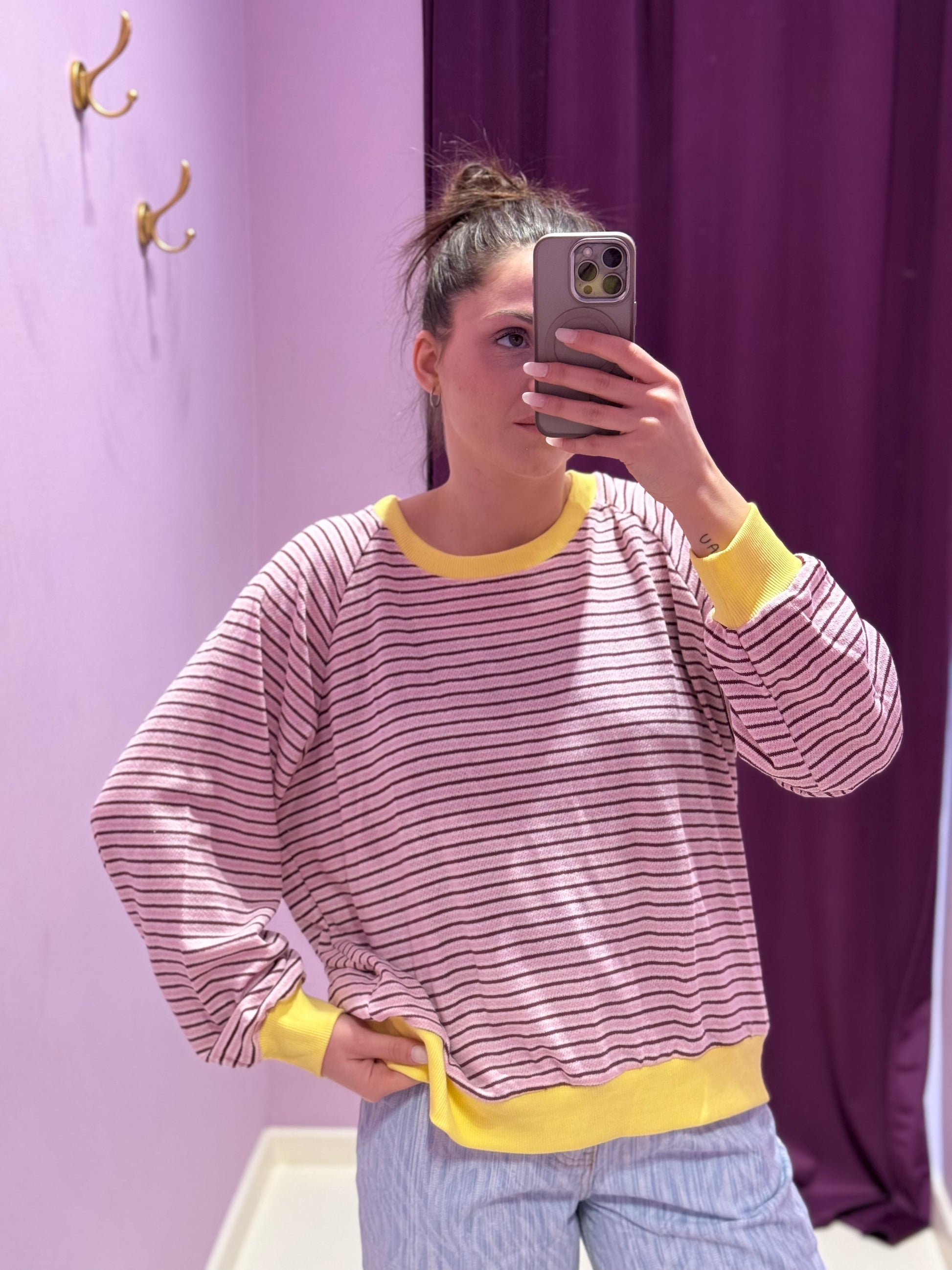 Maglia Stripes Rosa/Gialla