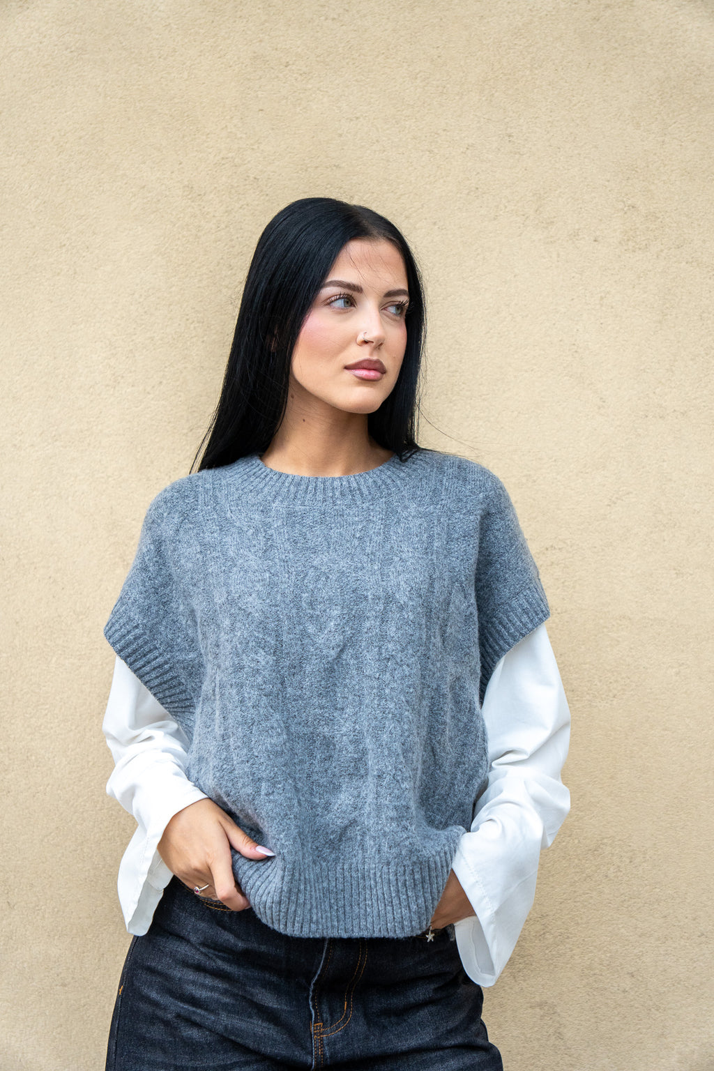 Gilet Iris Grigio