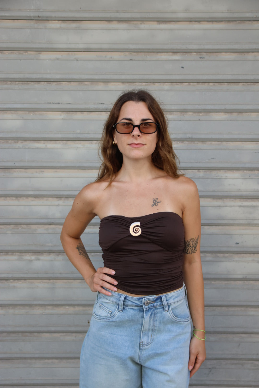 Top Shell Marrone