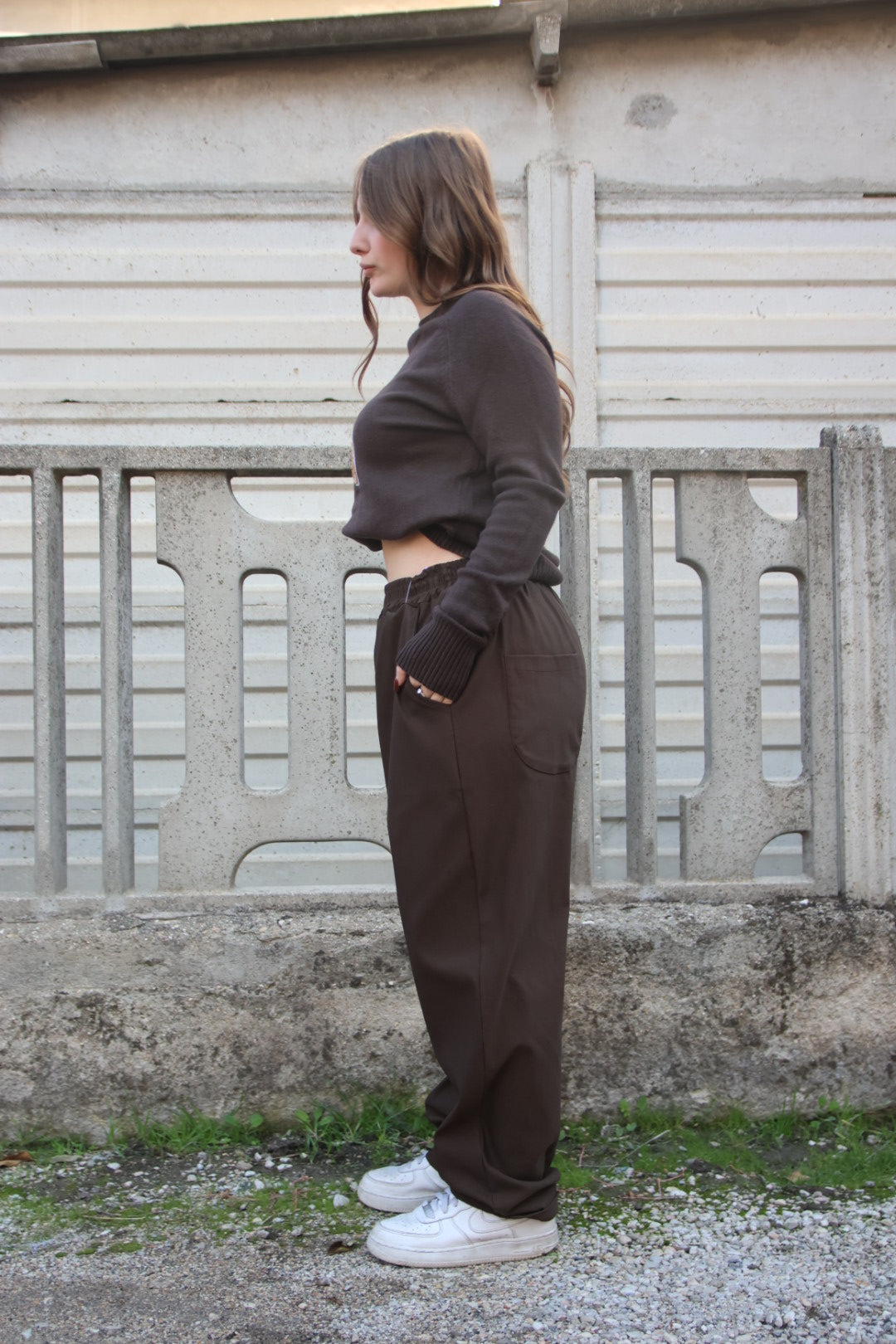 Pantalone Curvy Marrone
