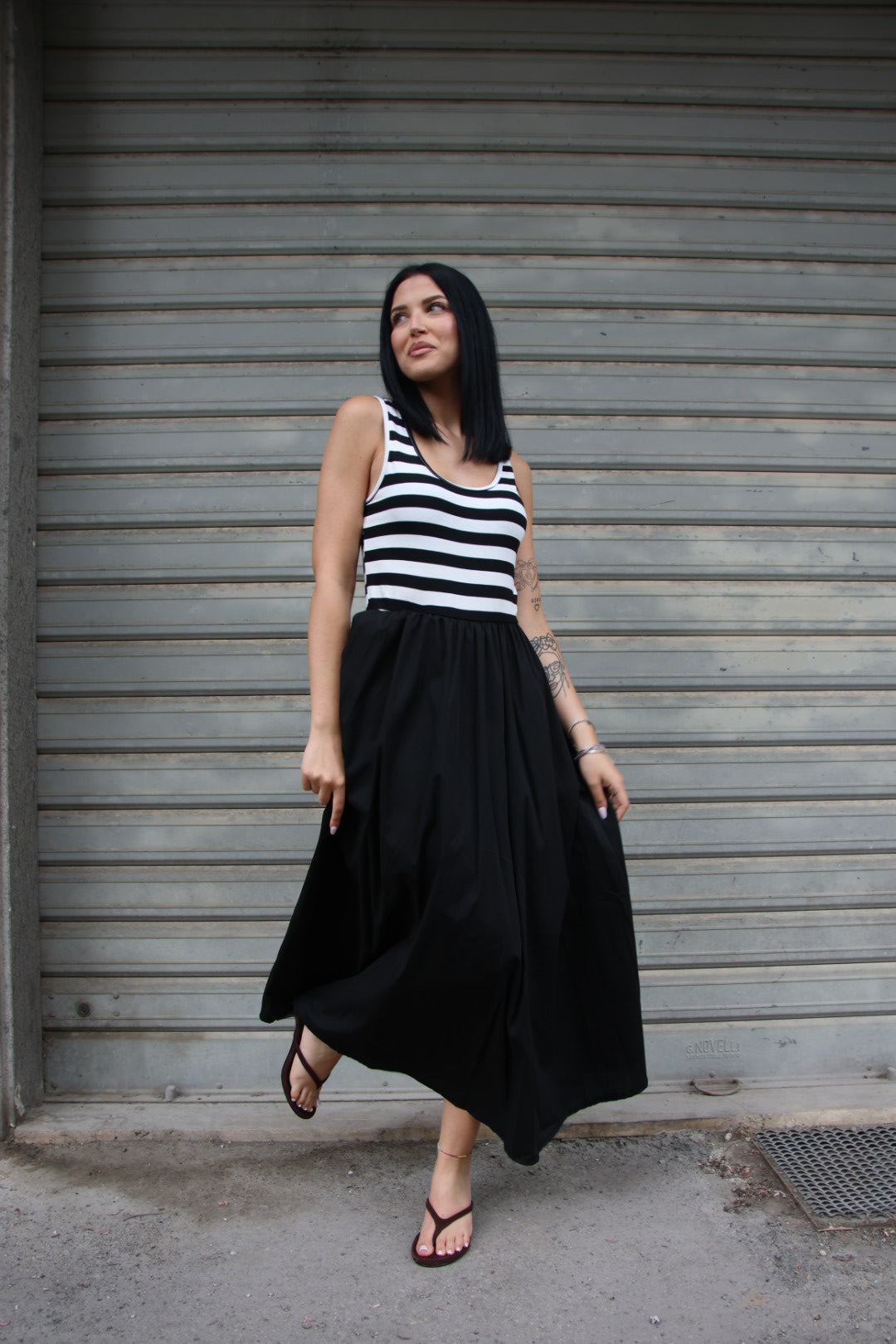 Abito Stripes Nero