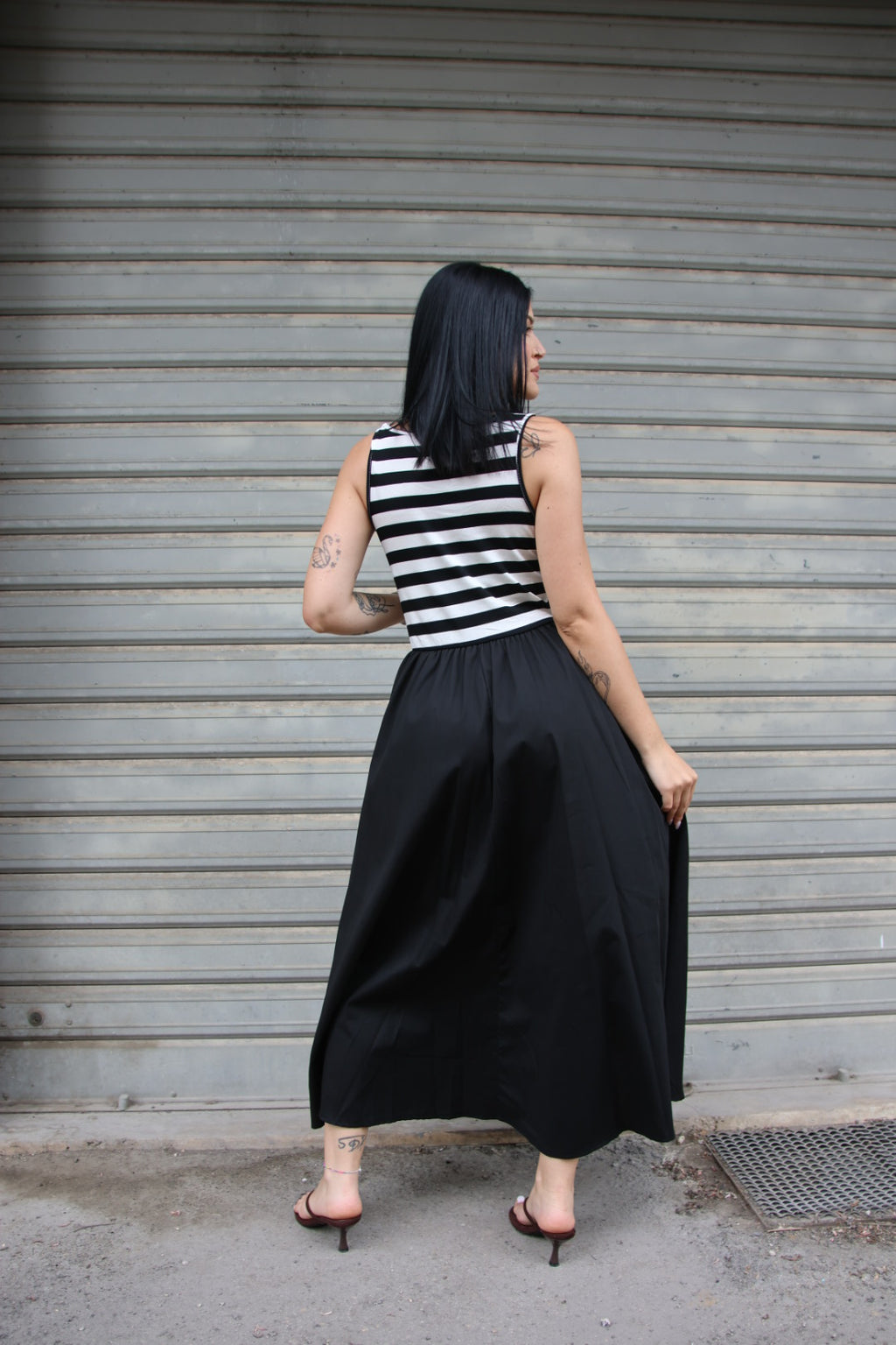 Abito Stripes Nero