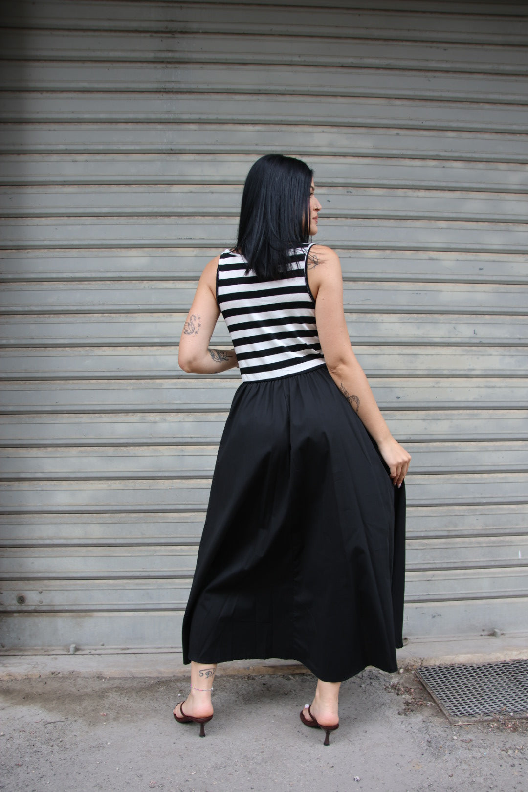 Abito Stripes Nero