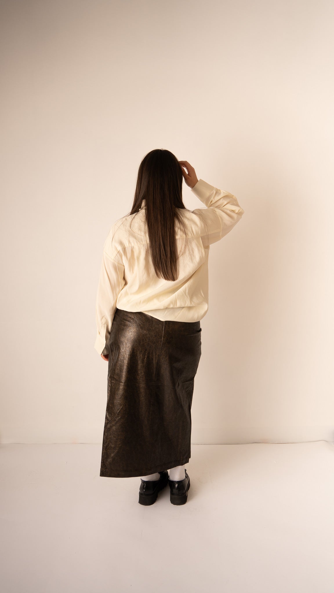 Gonna Ecopelle Marrone