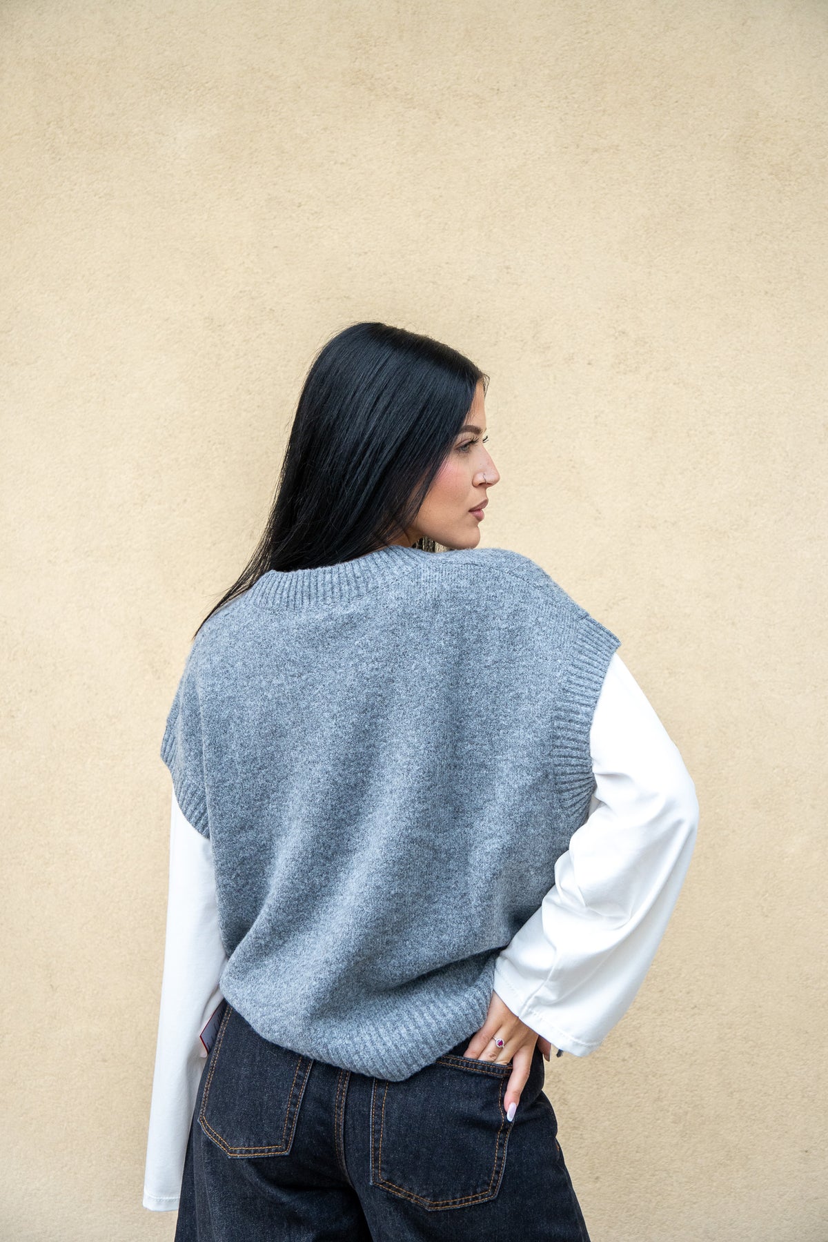Gilet Iris Grigio