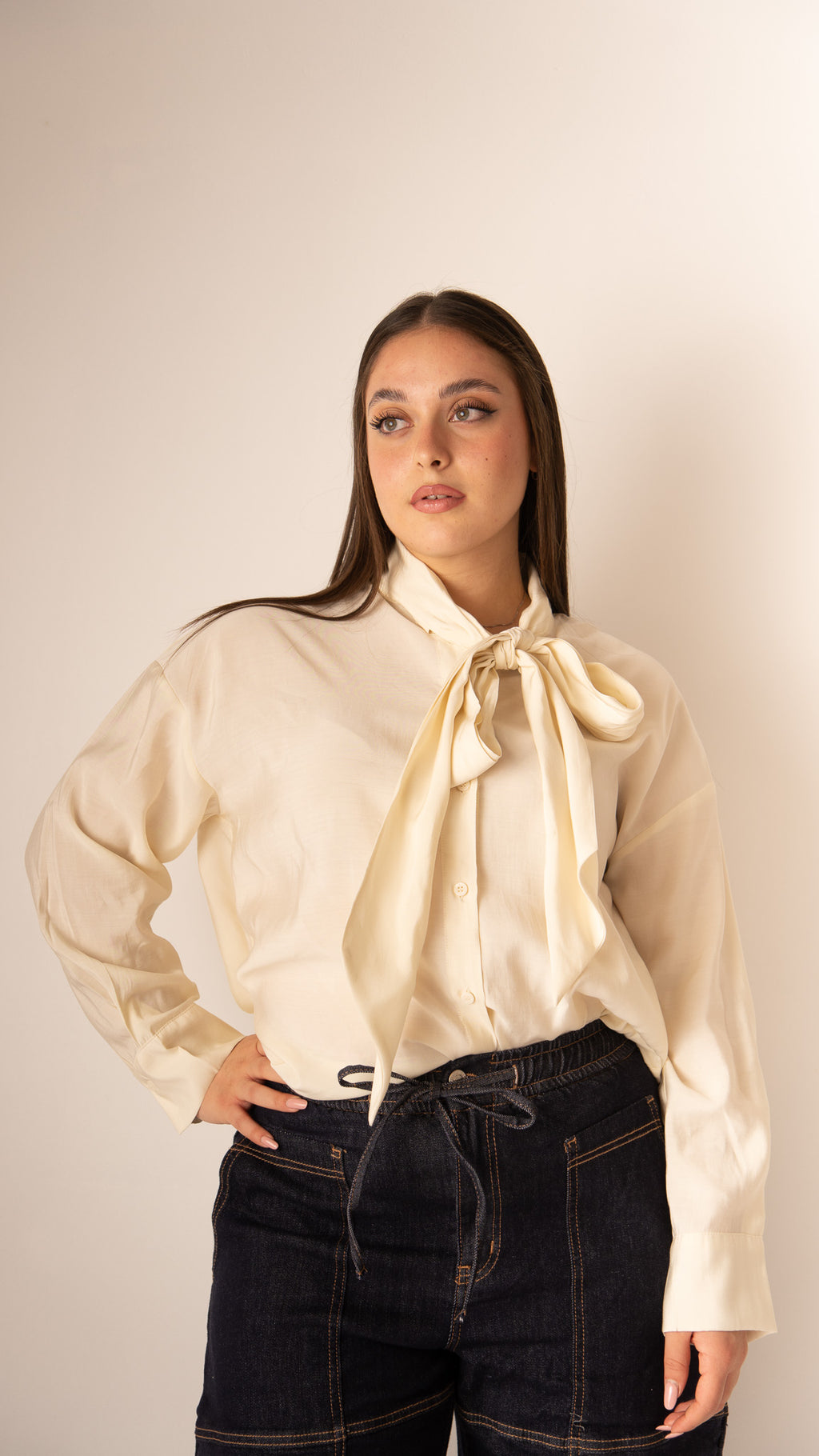 Camicia Fiocco Burro