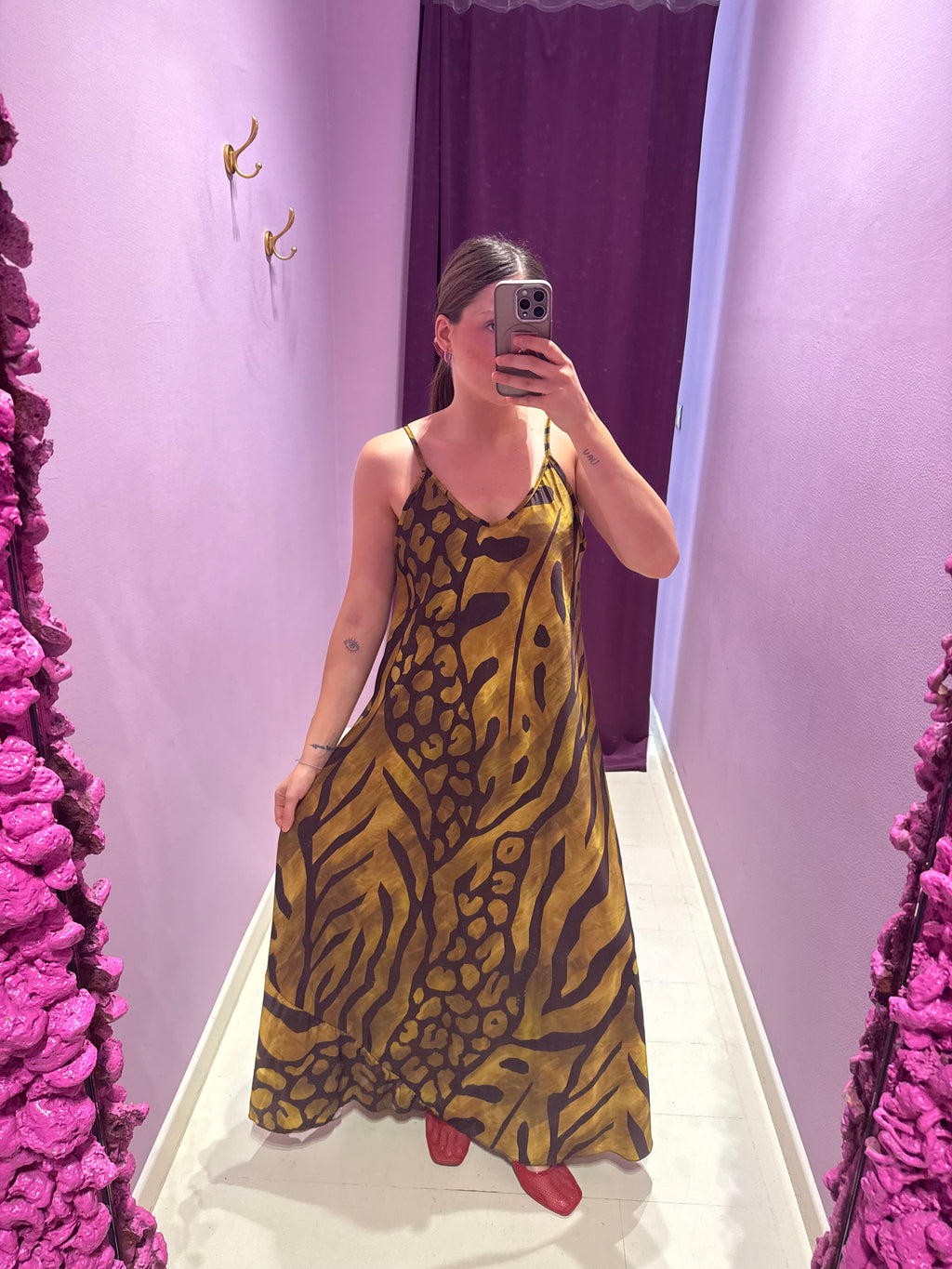 Abito Zanzibar Marrone/Giallo