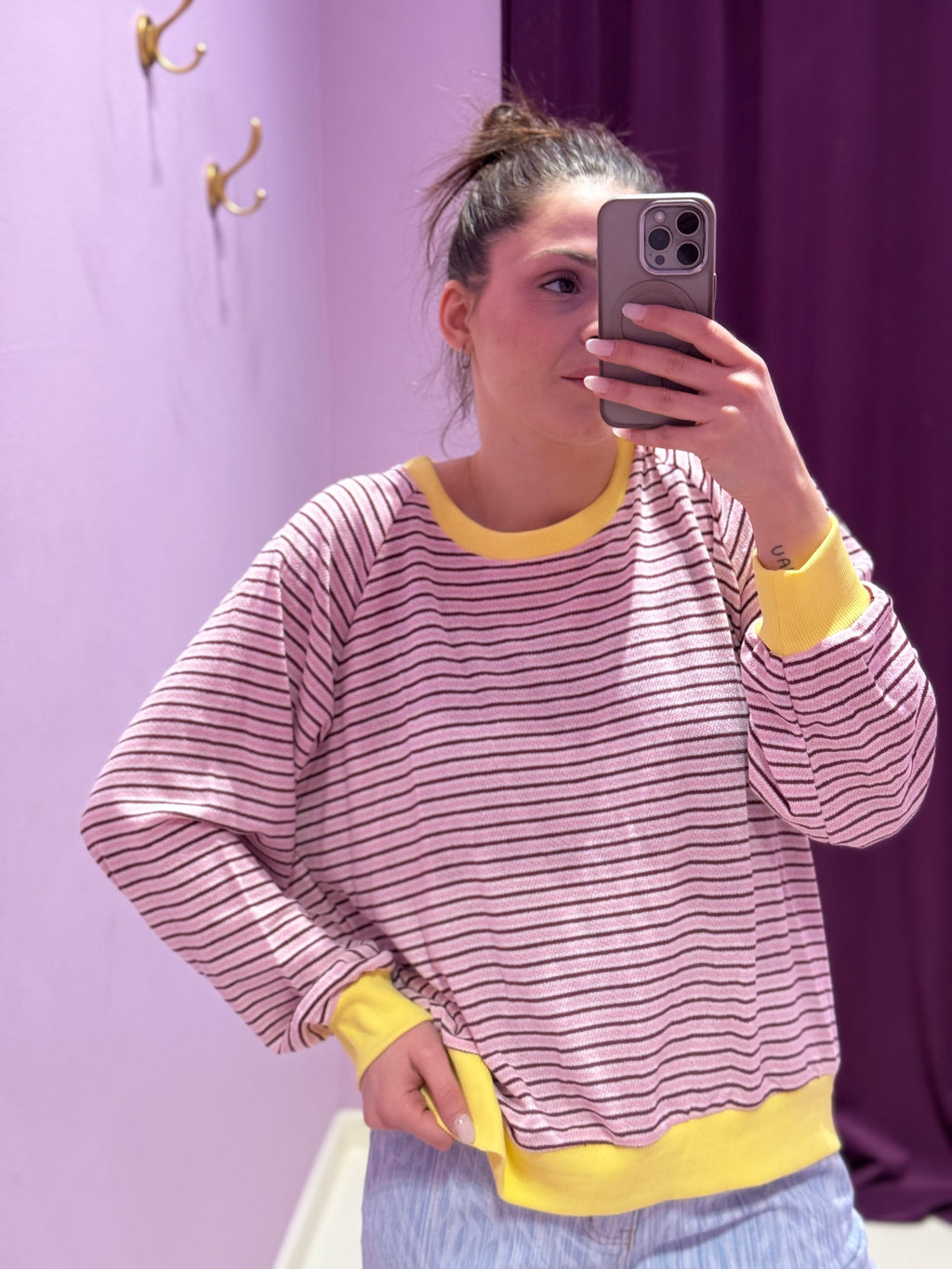 Maglia Stripes Rosa/Gialla