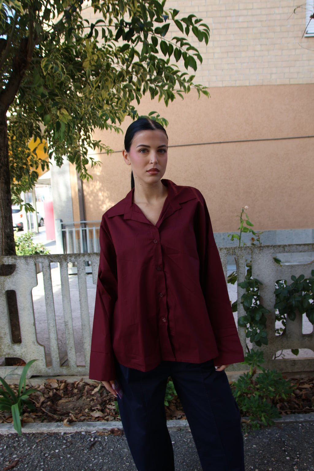Camicia Bonnie Bordeaux
