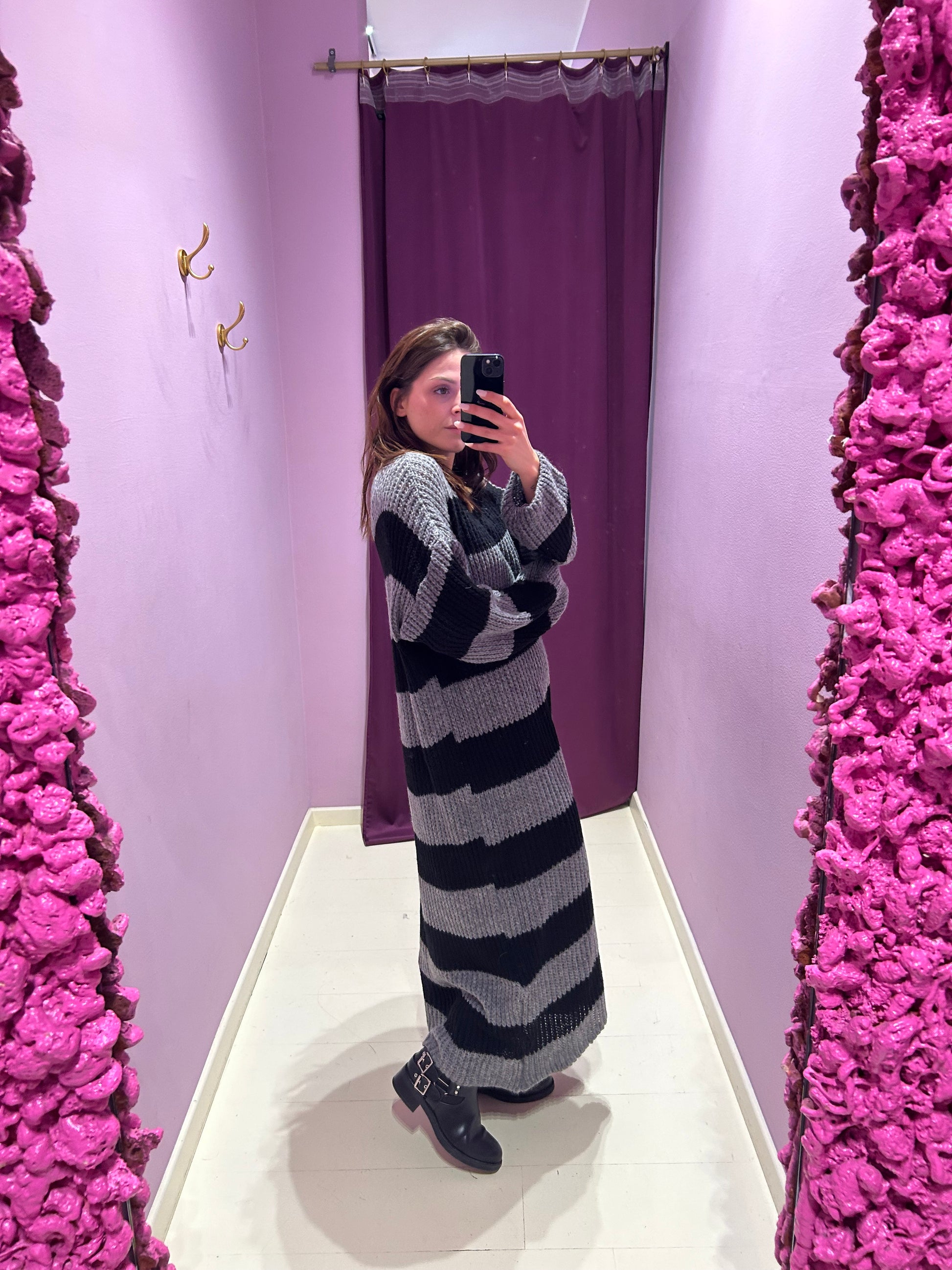 Maxi Vestito Nemo Grigio