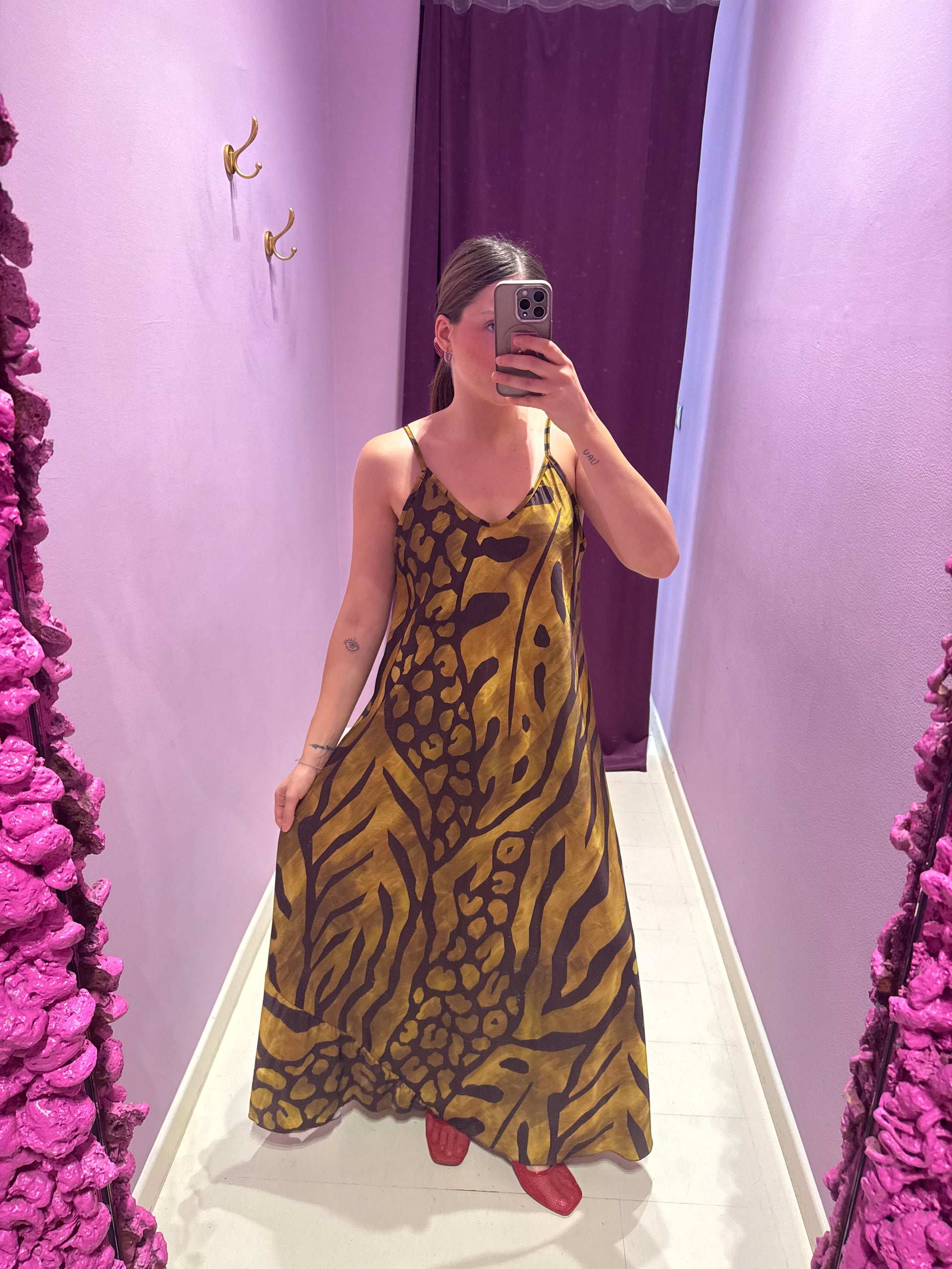 Abito Zanzibar Marrone/Giallo