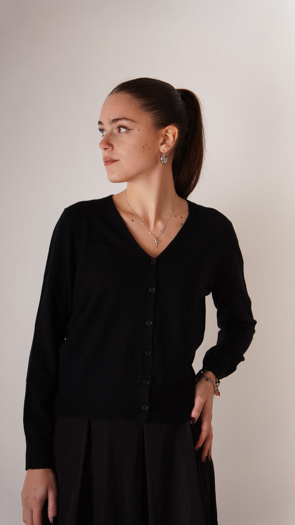 Cardigan  Basic Nero